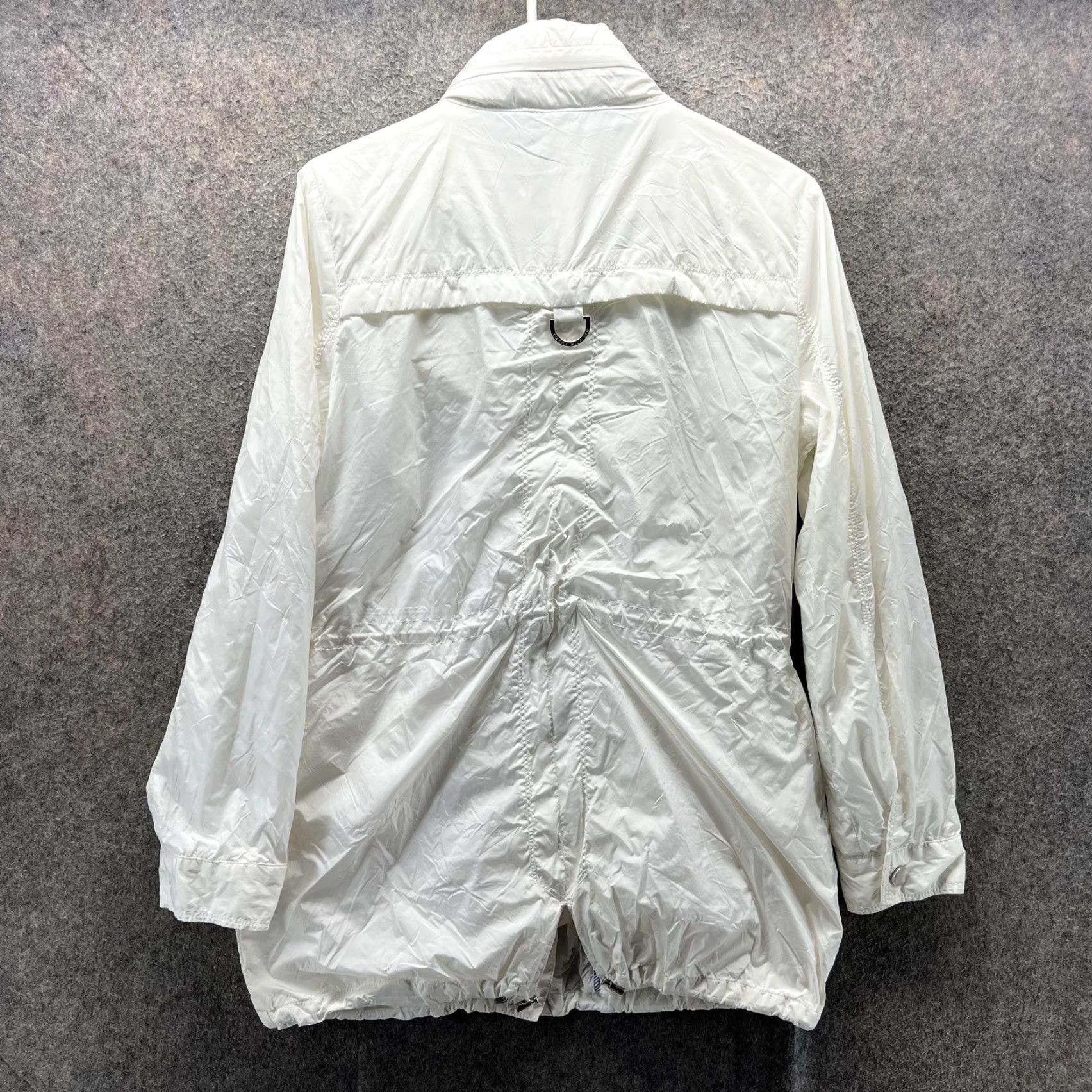 Tommy Hilfiger Tommy Hilfiger Rain Coat Womens Small White Hooded Nylon Zip Windbreaker Jacket Size S / US 4 / IT 40 - 2 Thumbnail