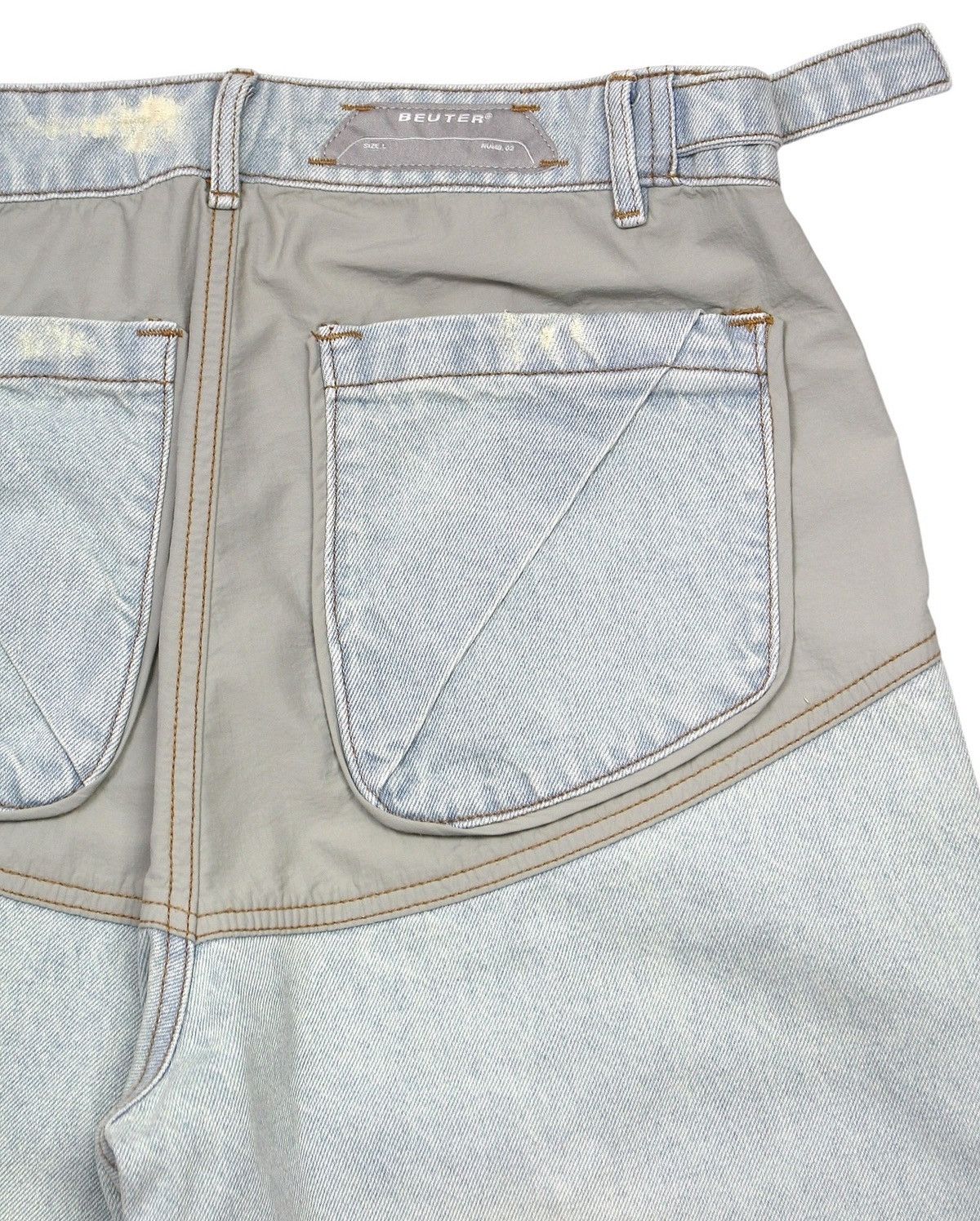 Japanese Brand FW2023 THE BEUTER BURN CHARCOAL BAGGY JEANS Size US 30 / EU 46 - 5 Thumbnail