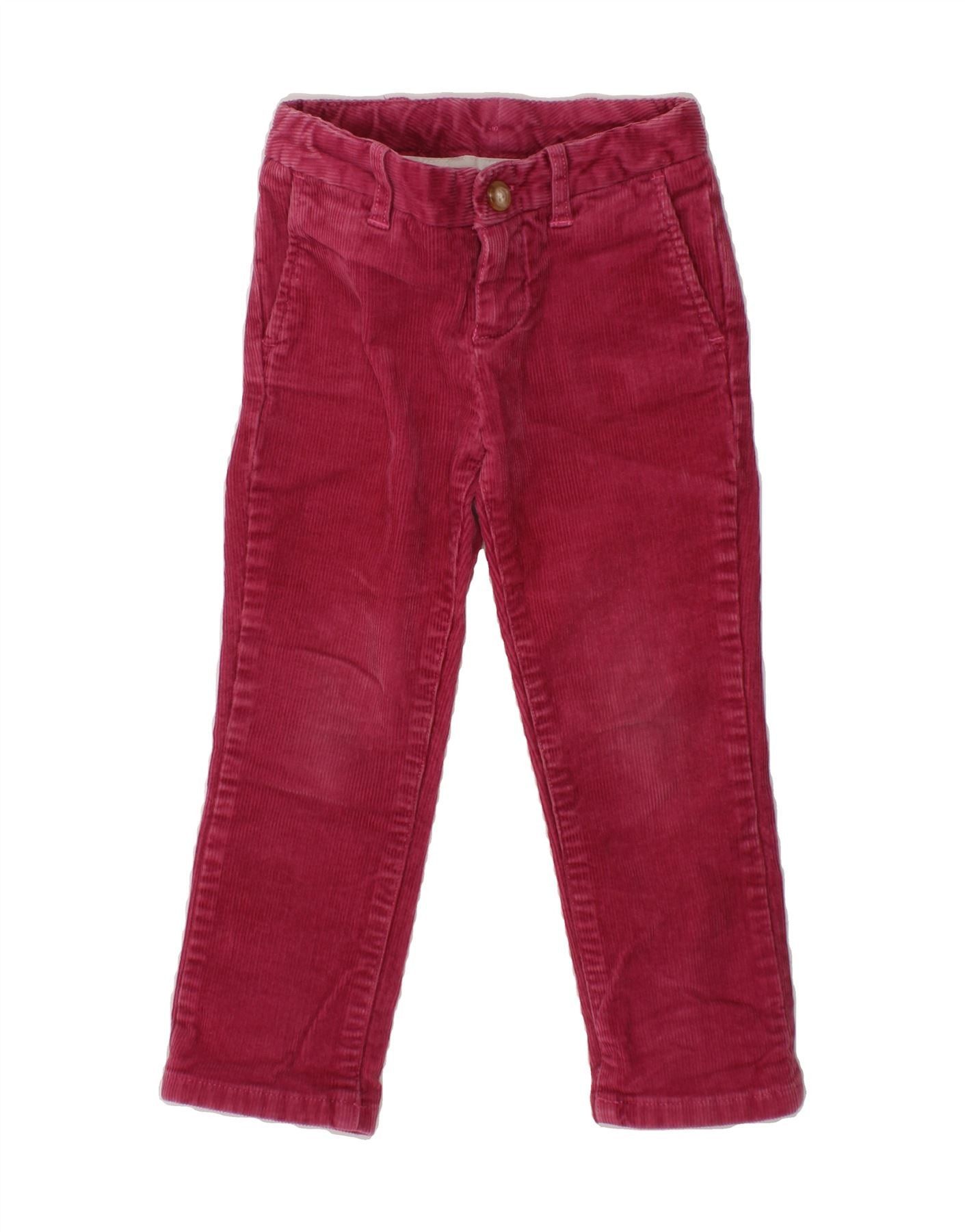 Ralph Lauren Girls Straight Corduroy Trousers 2-3 Years W18 L14 Burgundy Size 24" / US 00 / IT 34 - 1 Thumbnail