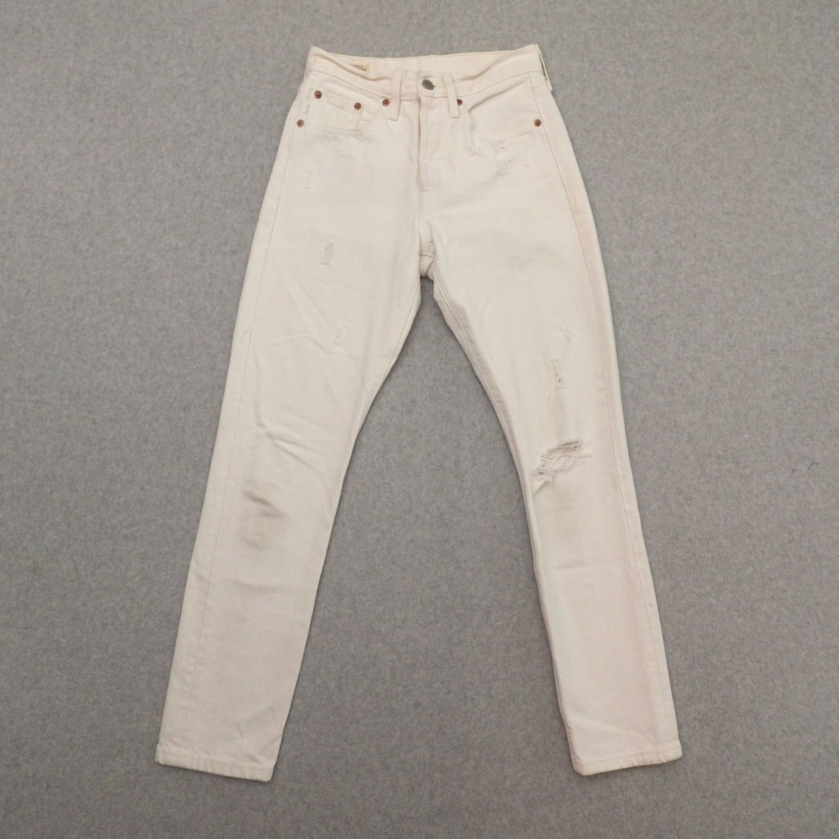 Levi's Levi's Premium 501 Jeans Womens 24 (24X28) White Cotton Denim 90s Size 42" / US 20 - 2 Thumbnail