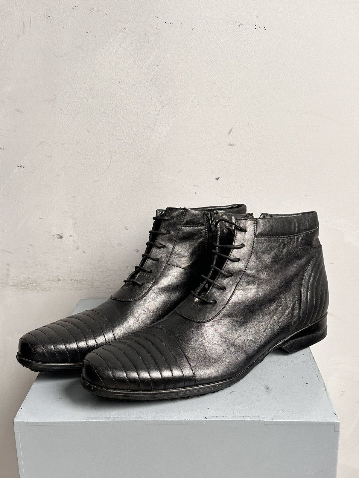 If Six Was Nine Leather Boots Hight Combat Western Guidi Style As 98 Rick Size US 11 / EU 44 - 4 Thumbnail