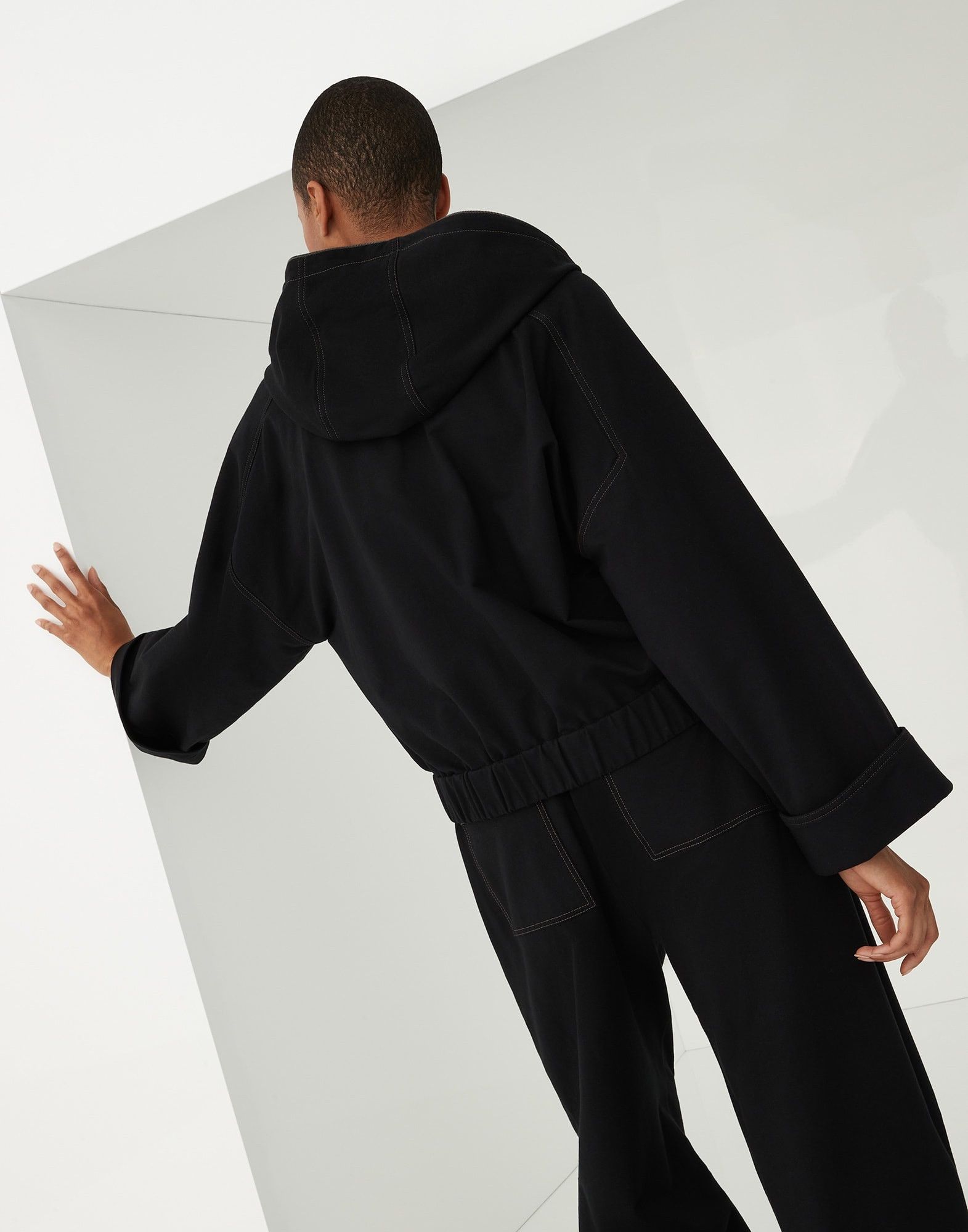 Brunello Cucinelli o1la1rc1a0425 Cardigan Sweatshirt in Black Size XL / US 12-14 / IT 48-50 - 2 Thumbnail