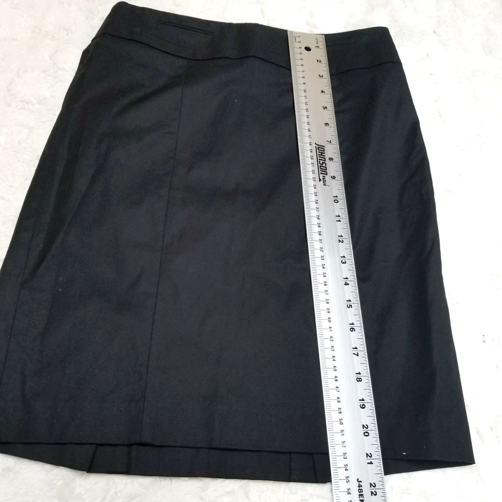 Loft Ann Taylor LOFT Womens Size 2 Black Stretch Career Pencil Skirt Double Slit Back Size 26" / US 2 / IT 38 - 4 Thumbnail