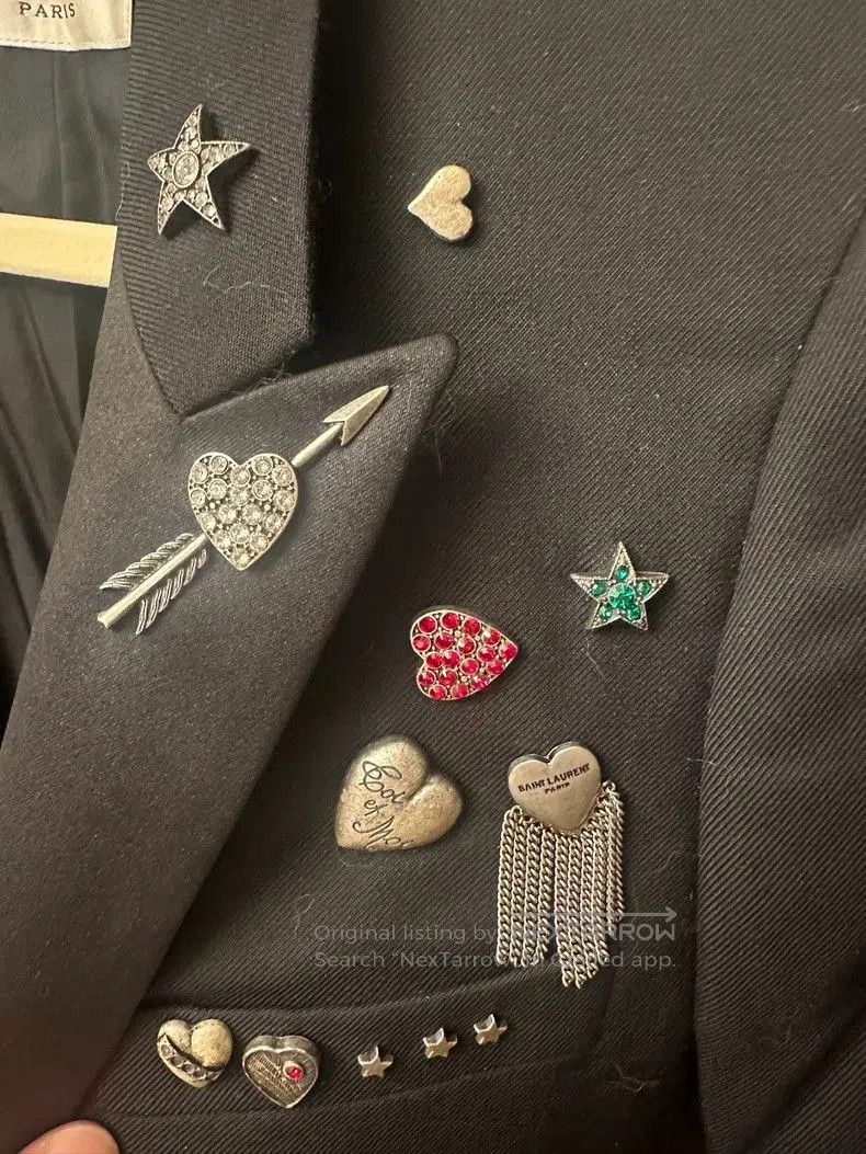 Saint Laurent Paris Saint Laurent Women's Blazer with Badges. Size US M / EU 48-50 / 2 - 4 Thumbnail