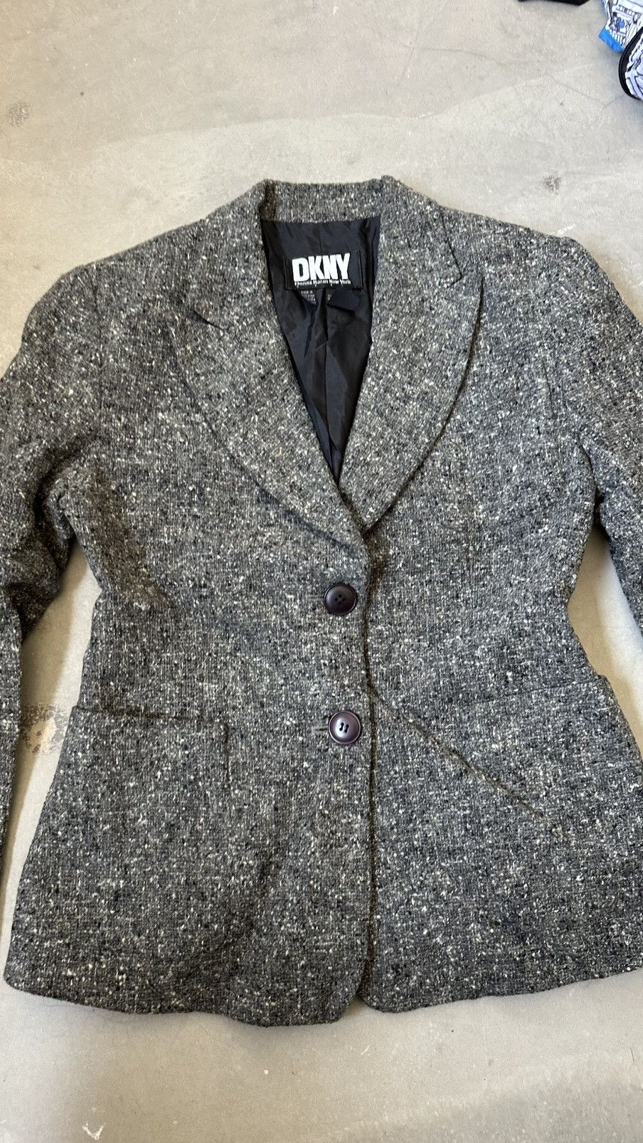 DKNY VINTAGE DKNY WOOL BLAZER Size 38S - 2 Thumbnail
