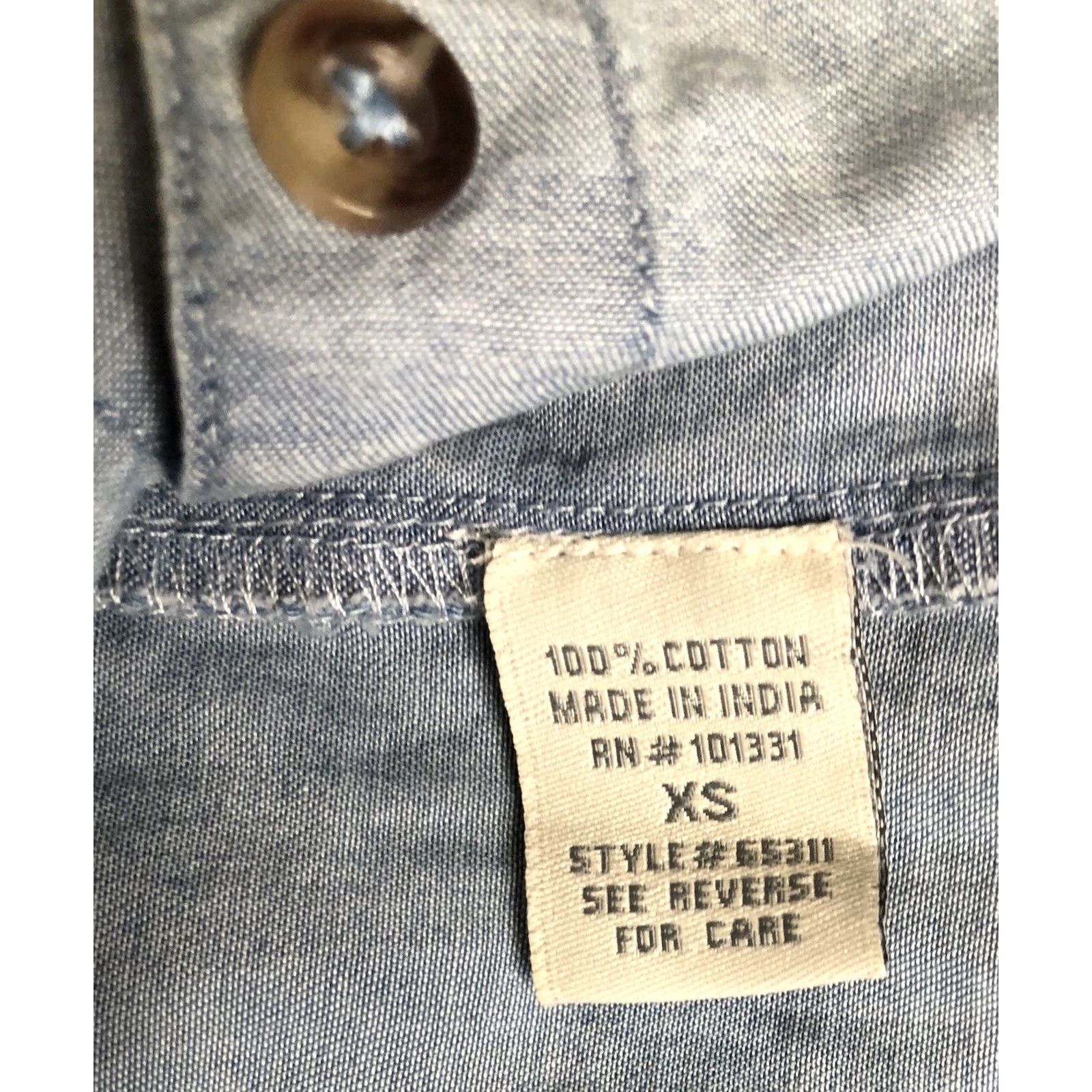 Vintage Vintage Charlotte Russe shirt dress XS Blue Chambray ButtonUp Coastal Cottage Size XS / US 0-2 / IT 36-38 - 5 Thumbnail