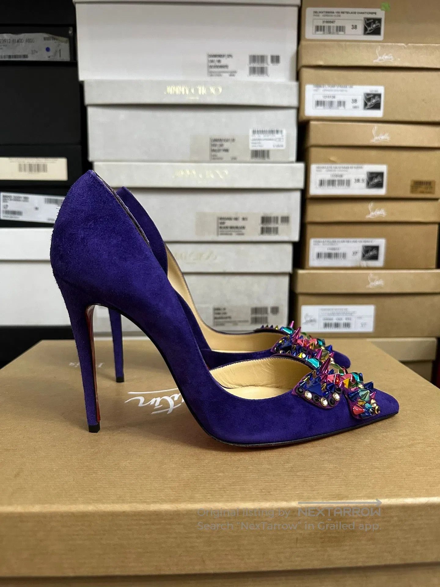 Christian Louboutin Christian Louboutin Color Stud Limited Heels. Size US 5 / IT 35 - 4 Thumbnail