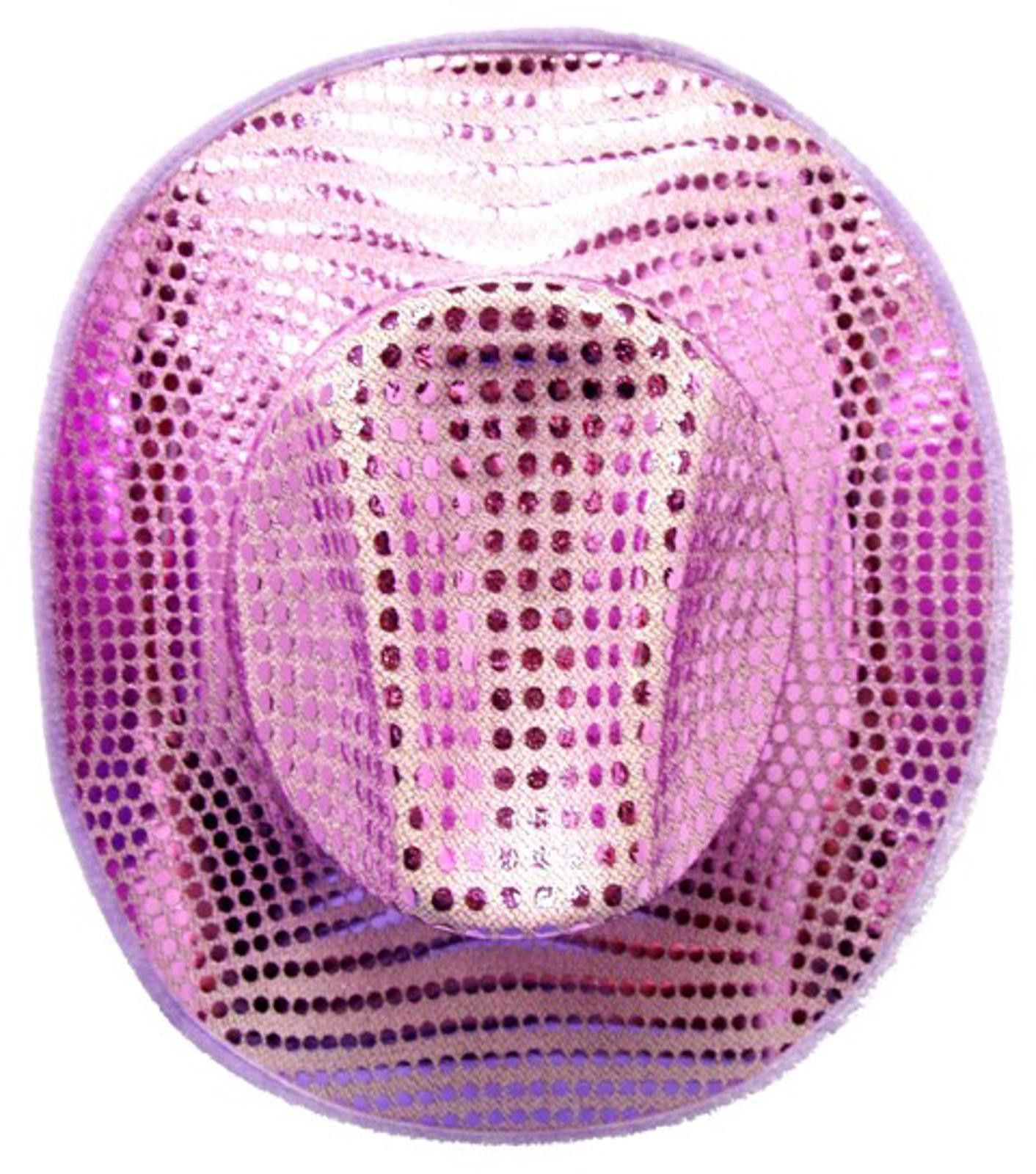 Designer Sequin Fabric Cowboy/Cowgirl Hat LITE PURPLE LAVENDER Size ONE SIZE - 2 Thumbnail