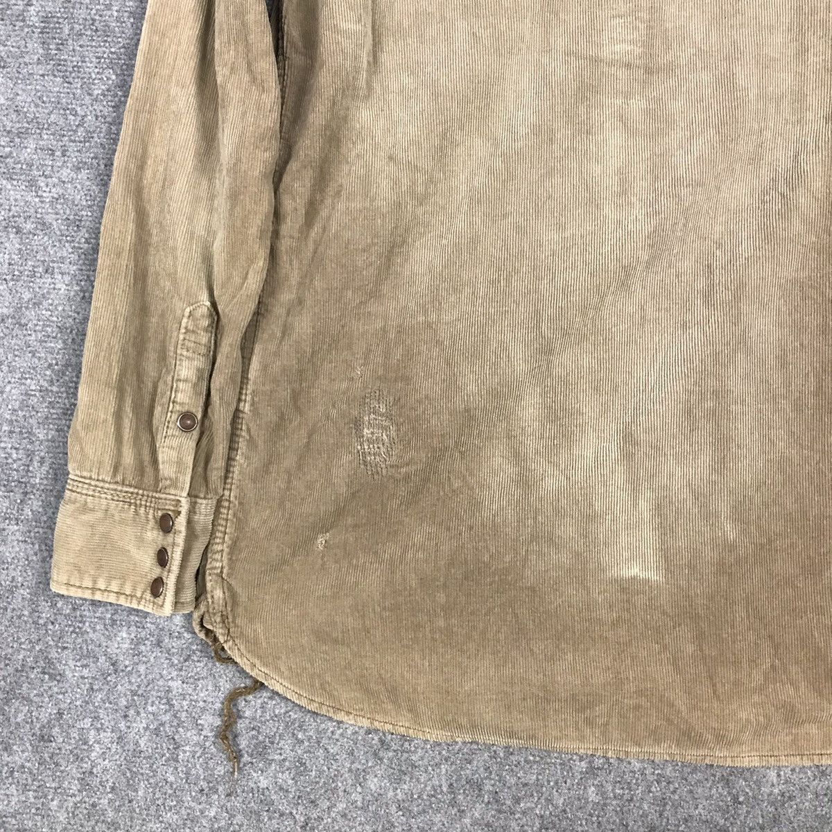 If Six Was Nine Genuine vintage Goa corduroy Distressed Snap button Shirt Size US S / EU 44-46 / 1 - 9 Thumbnail