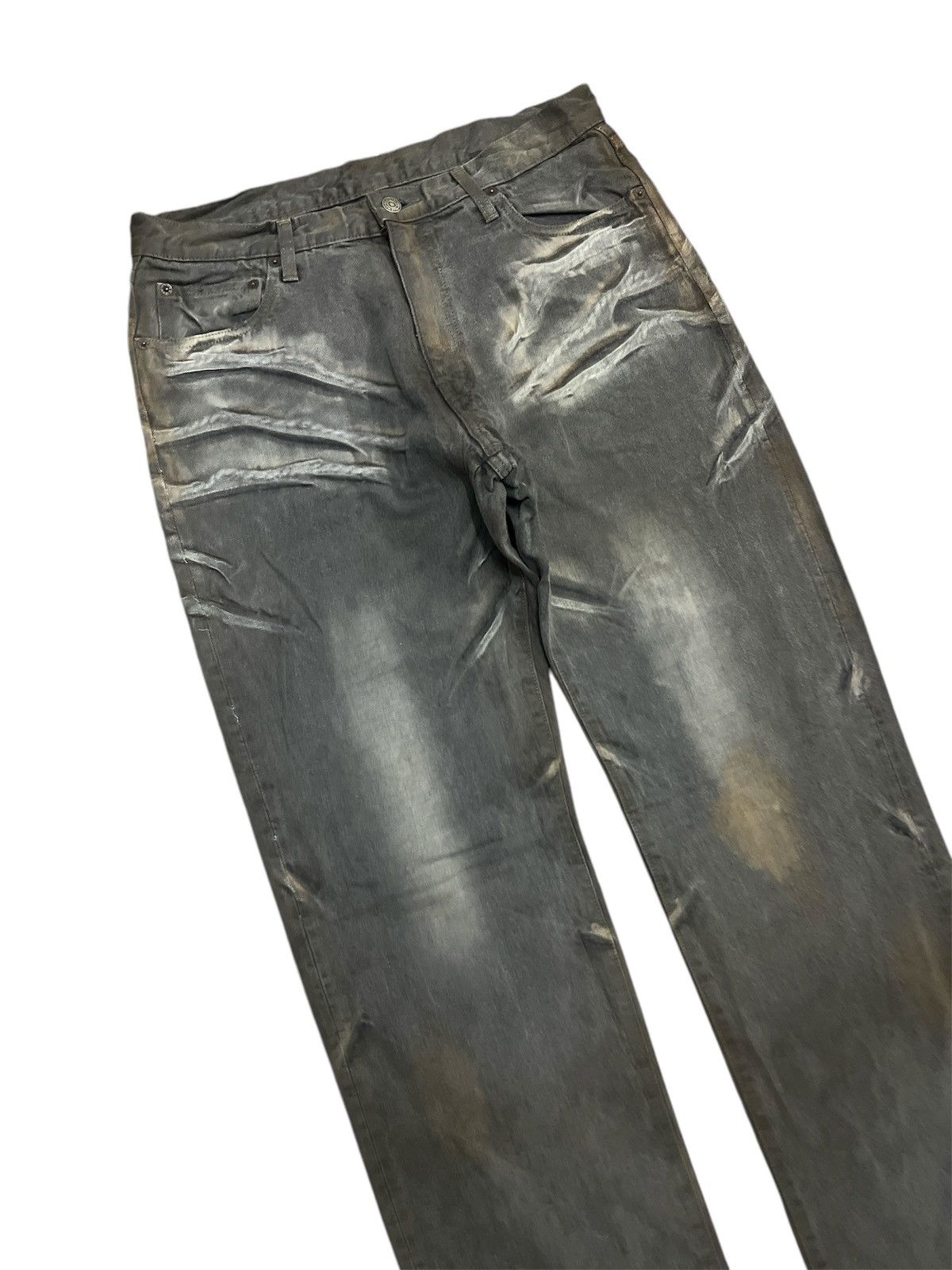 Hysteric Glamour × Japanese Brand BLUE WAY DISTRESSED DENIM PANT Size US 32 / EU 48 - 3 Thumbnail