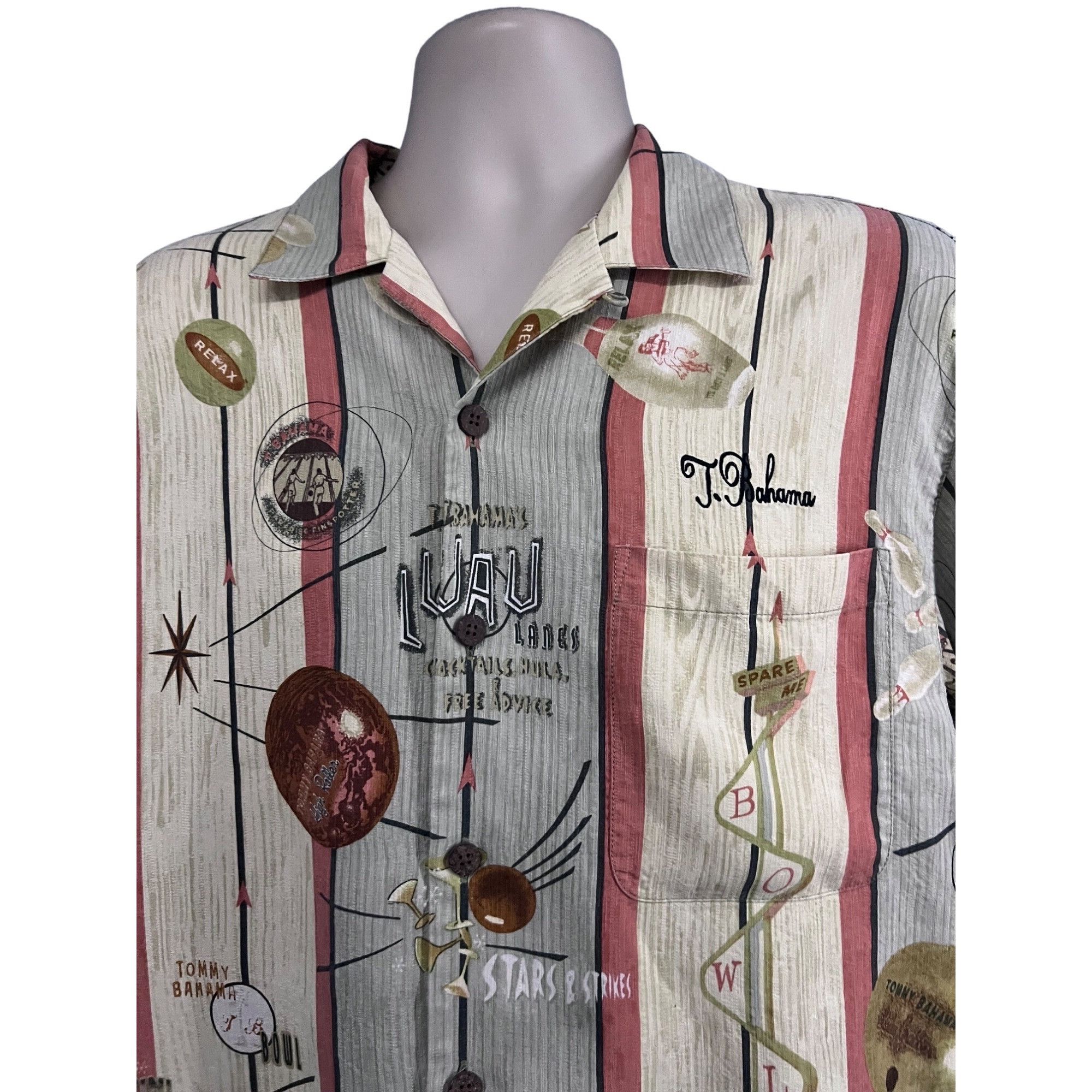 Tommy Bahama Tommy Bahama Retro Kitsche Silk Button Up Vintage Bowling Sh Size US M / EU 48-50 / 2 - 5 Thumbnail