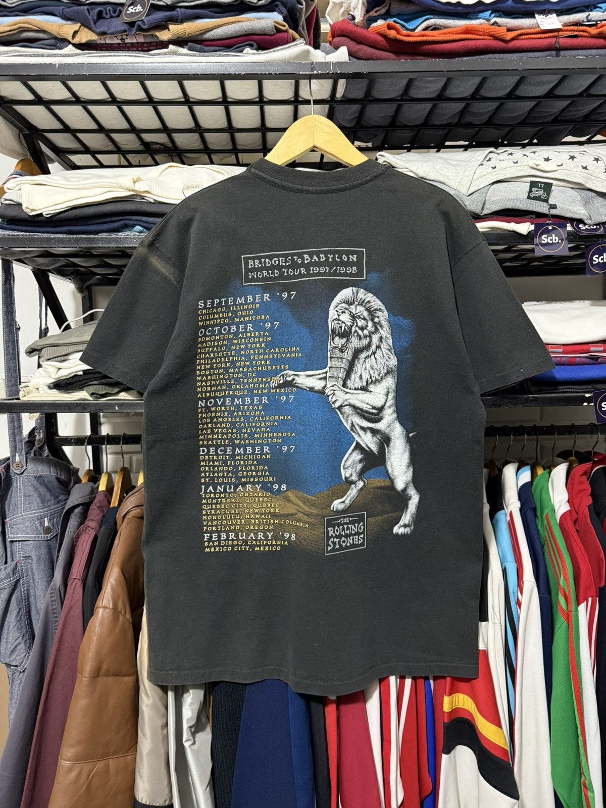 Band Tees Vintage rolling stones bridges to babylon world tour tshirt Size US XL / EU 56 / 4 - 3 Thumbnail