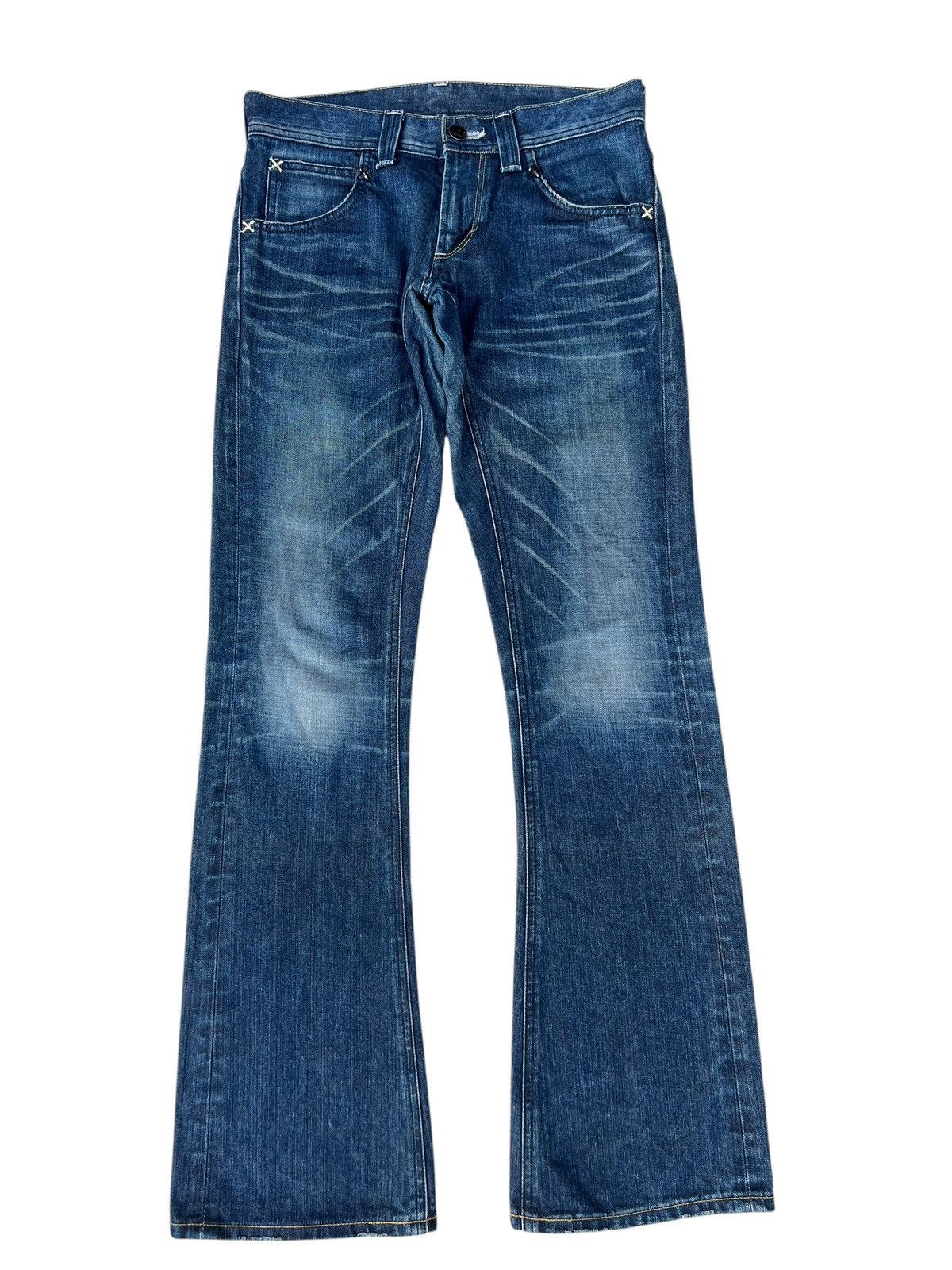 Lee Vintage Y2K Lee Riders Faded Denim Flare Jeans Size US 30 / EU 46 - 1 Thumbnail