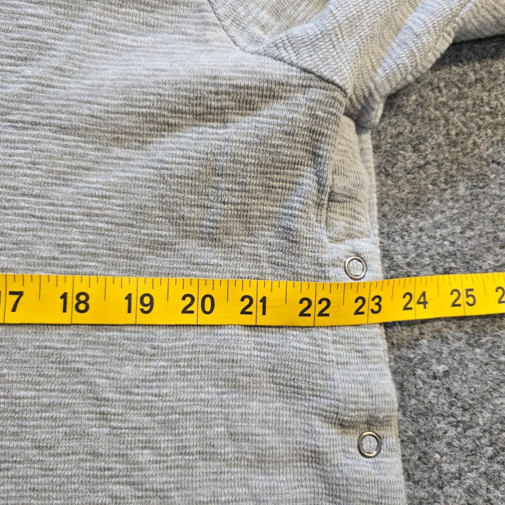 J. Jill J. Jill Top Women L Gray Thermal Textured Side Button 3/4 Sleeve Casual Shirt Size L / US 10 / IT 46 - 5 Thumbnail