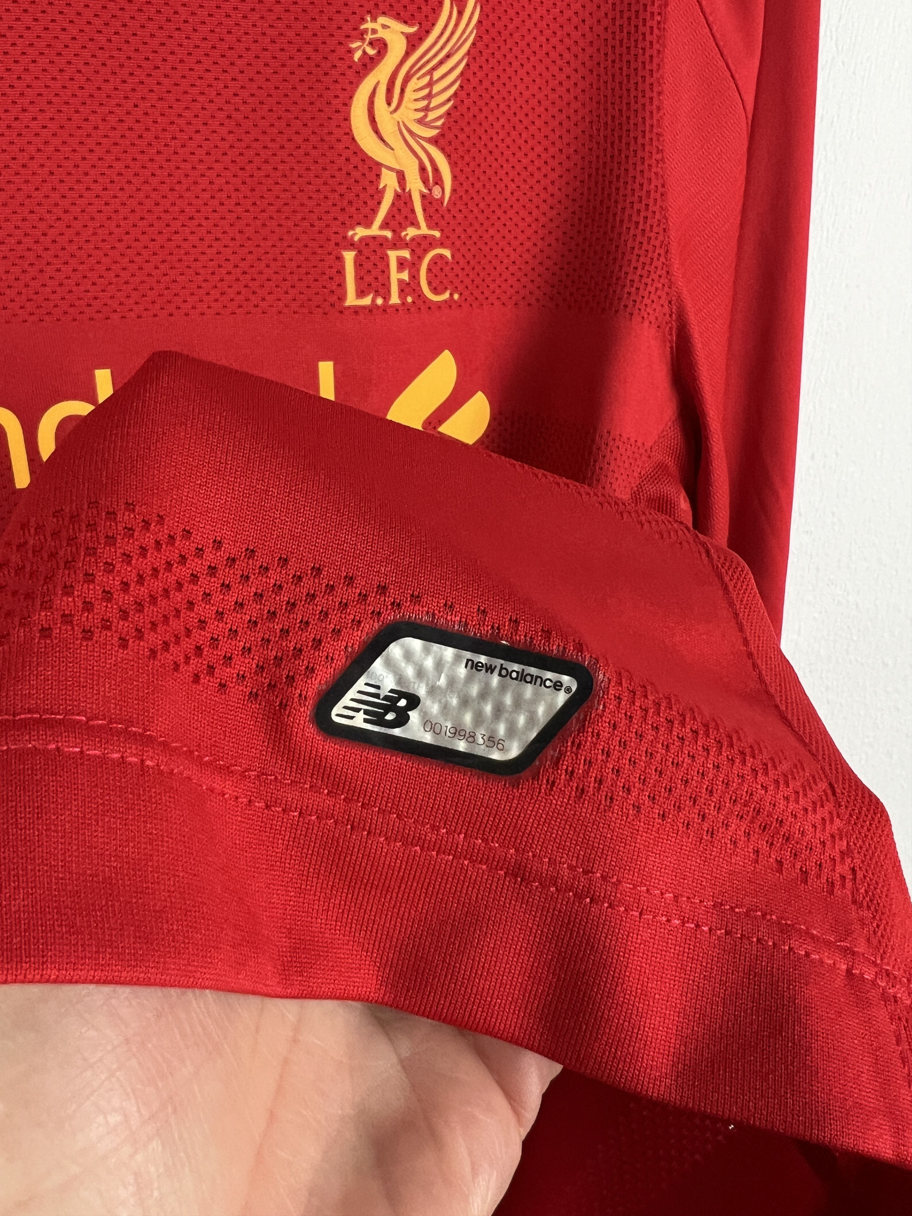 New Balance Liverpool Home football shirt 2016 Long Sleeve Jersey Trikot Size US M / EU 48-50 / 2 - 4 Thumbnail