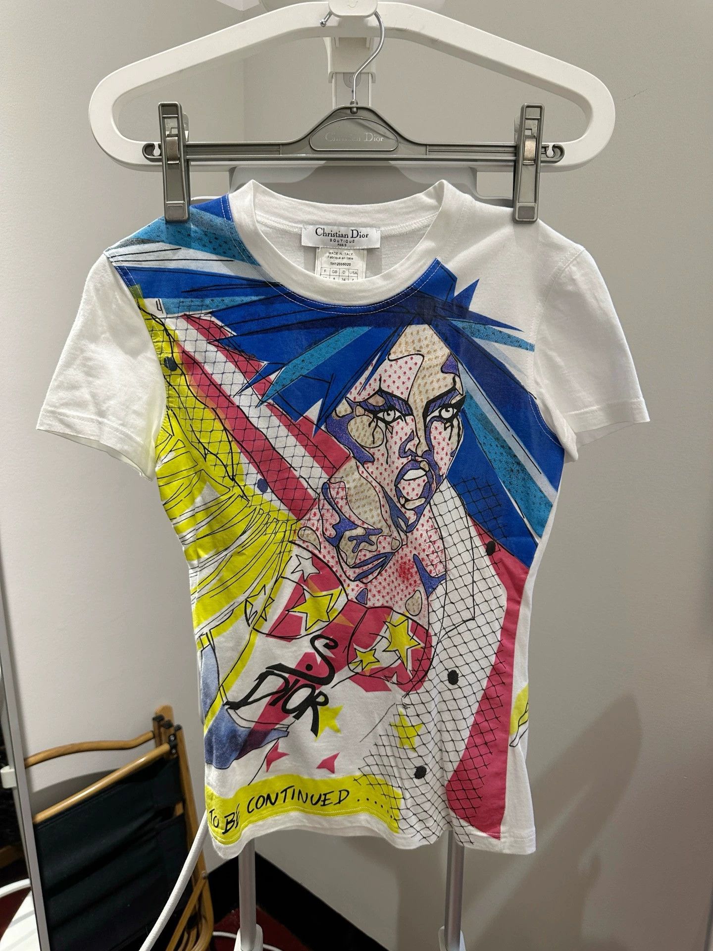 Dior Vintage Dior 2001 Comic Series Runway T-Shirt Size XS / US 0-2 / IT 36-38 - 3 Thumbnail