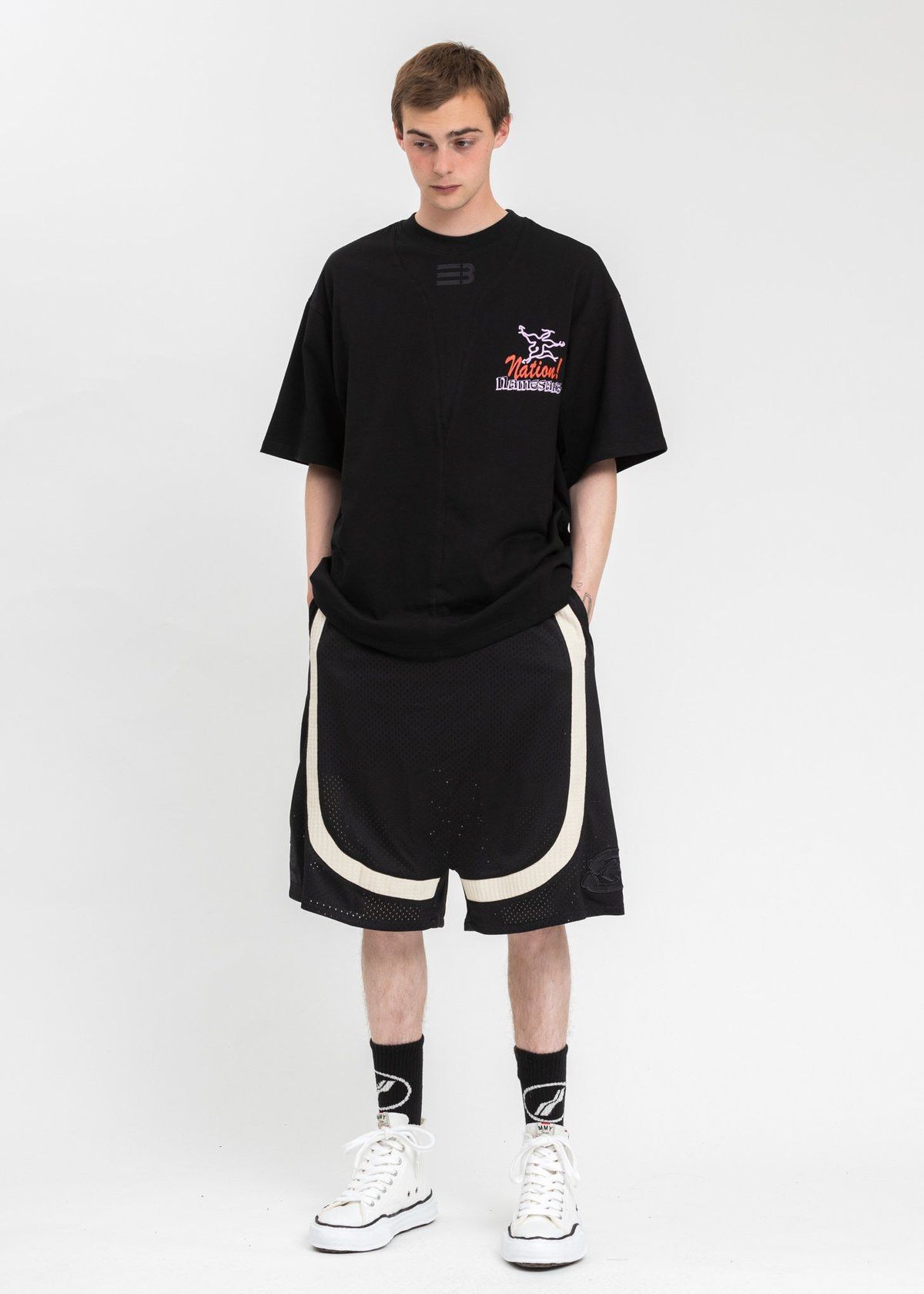 NAMESAKE o1mle0424 Oversized Sava Vacay T-Shirt in Black Size US S / EU 44-46 / 1 - 1 Thumbnail