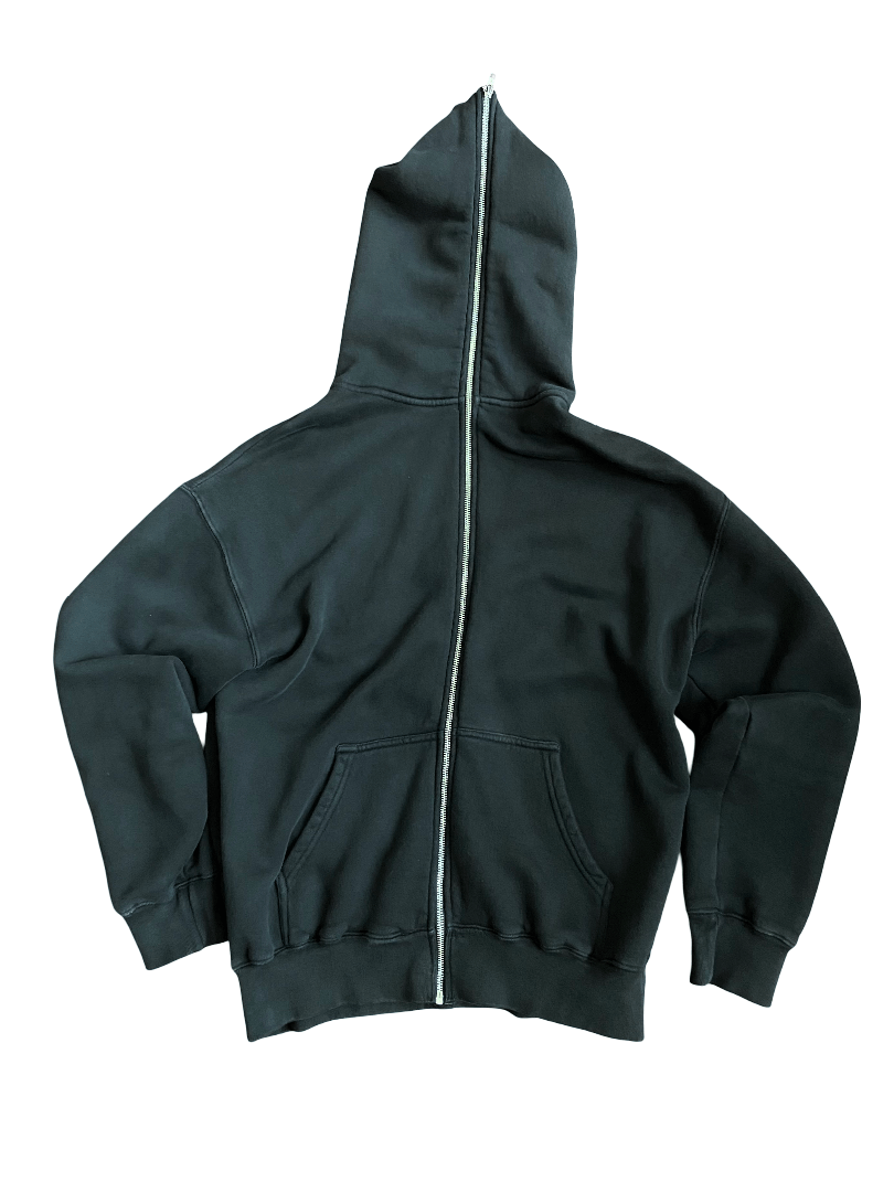Other Velour Garments 450 GSM Jet Black Full Zip Hoodie Size US M / EU 48-50 / 2 - 3 Thumbnail