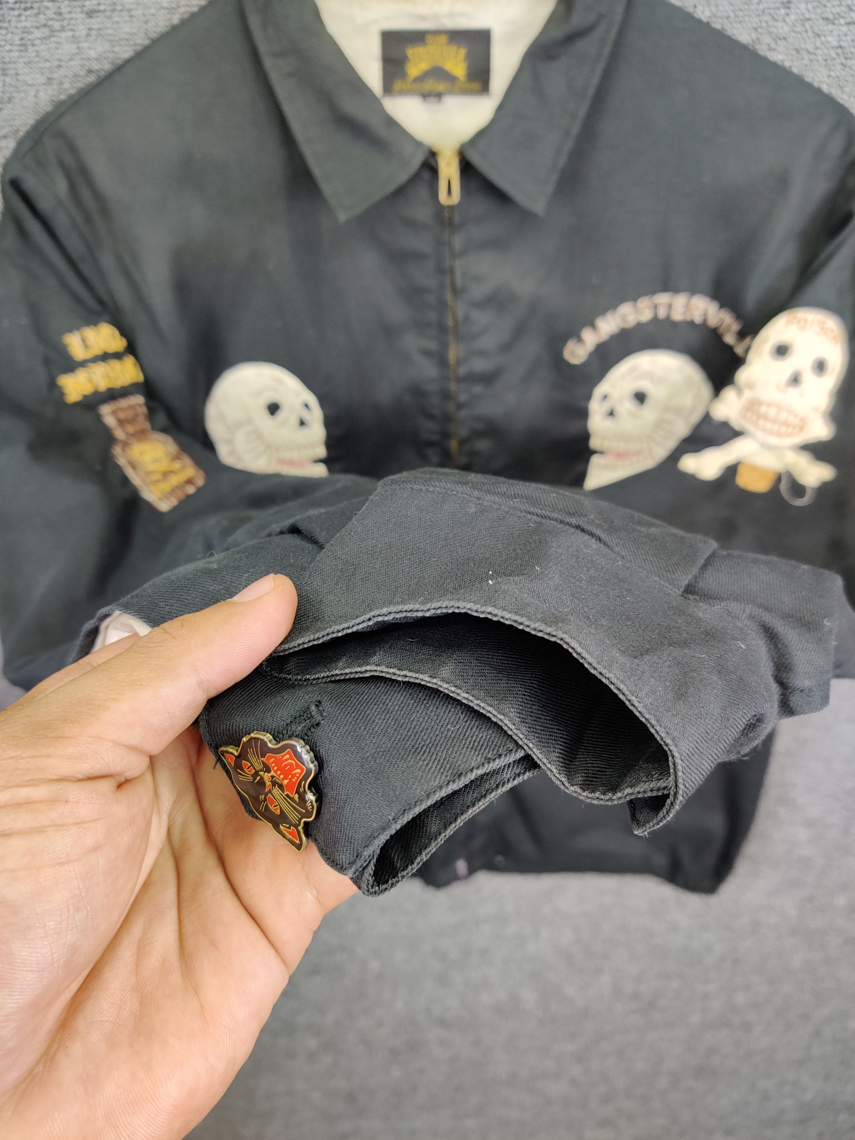 Vintage Vintage Gang Steruille Gangsterville Embroidery Skull Jacket Size US M / EU 48-50 / 2 - 11 Thumbnail