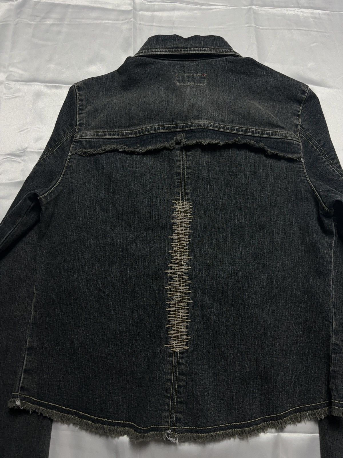 Japanese Brand × Vintage Washed denim lace up cropped vintage jacket Size S / US 4 / IT 40 - 8 Thumbnail