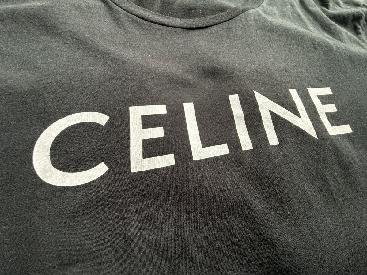 Celine Celine black white logo Hedi Slimane t shirt grail Size US M / EU 48-50 / 2 - 14 Thumbnail