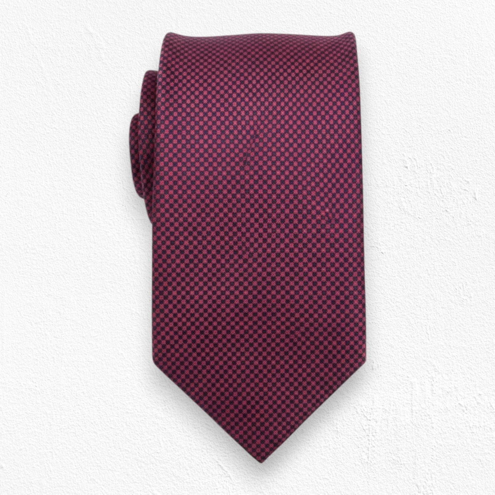 Tommy Hilfiger Vintage Tommy Hilfiger Red Blue Houndstooth Silk Neck Tie Size ONE SIZE - 1 Thumbnail