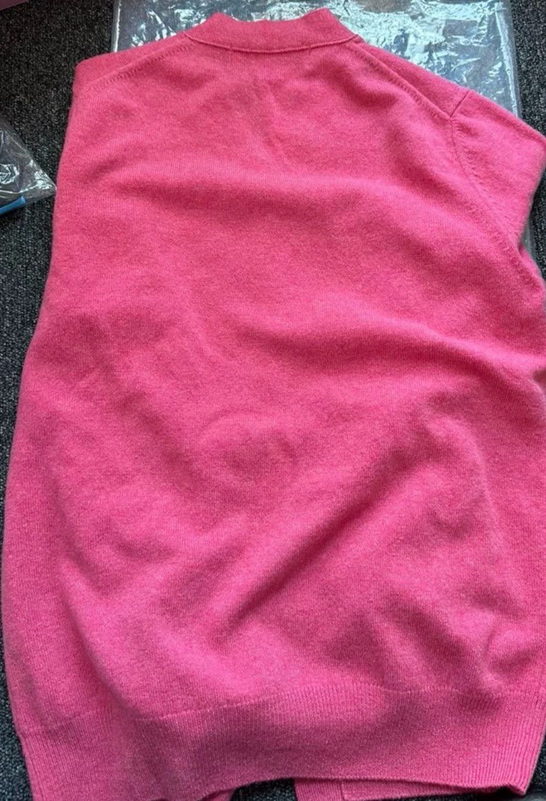 Comme des Garcons Comme Des Garcons Pink wool cardigan Size L / US 10 / IT 46 - 6 Thumbnail