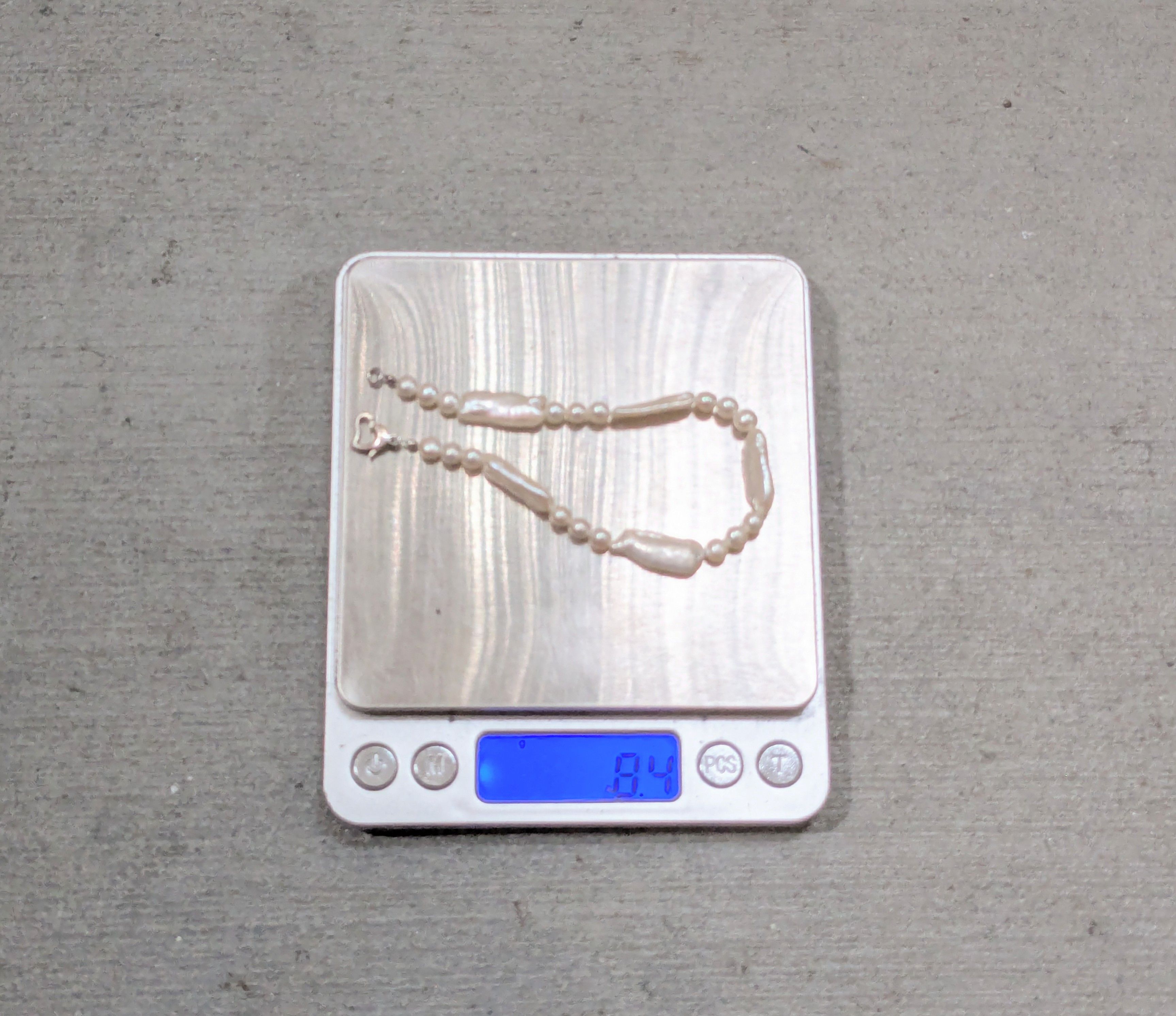Jewelry Sterling Silver Bracelet Baroque Pearl Link Chain 8" Modern Size ONE SIZE - 12 Thumbnail