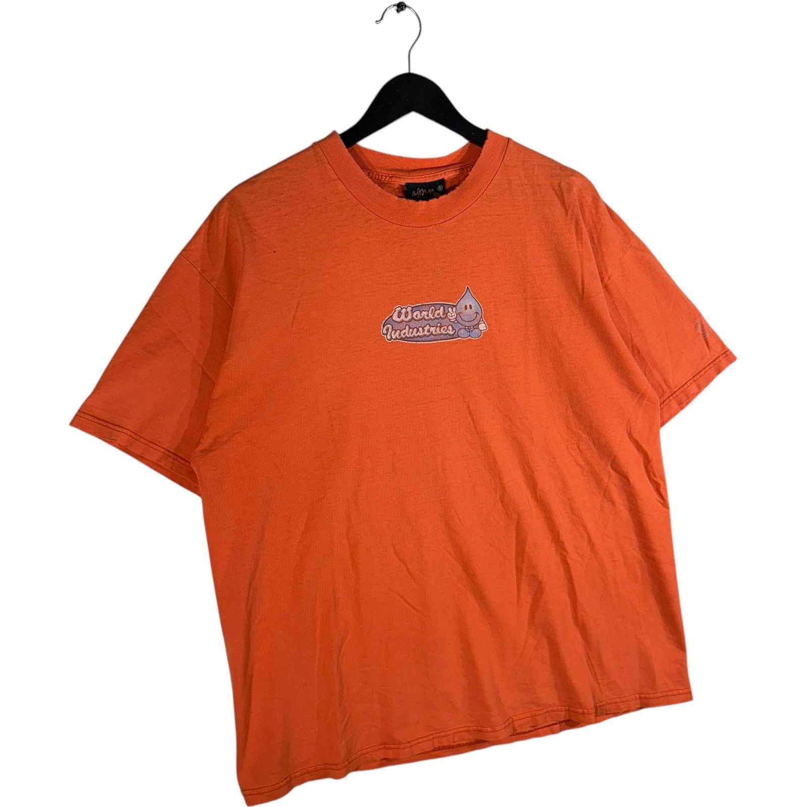 Vintage Vintage World Industries Center Logo Spellout Skate Tee XL Size US XL / EU 56 / 4 - 4 Thumbnail