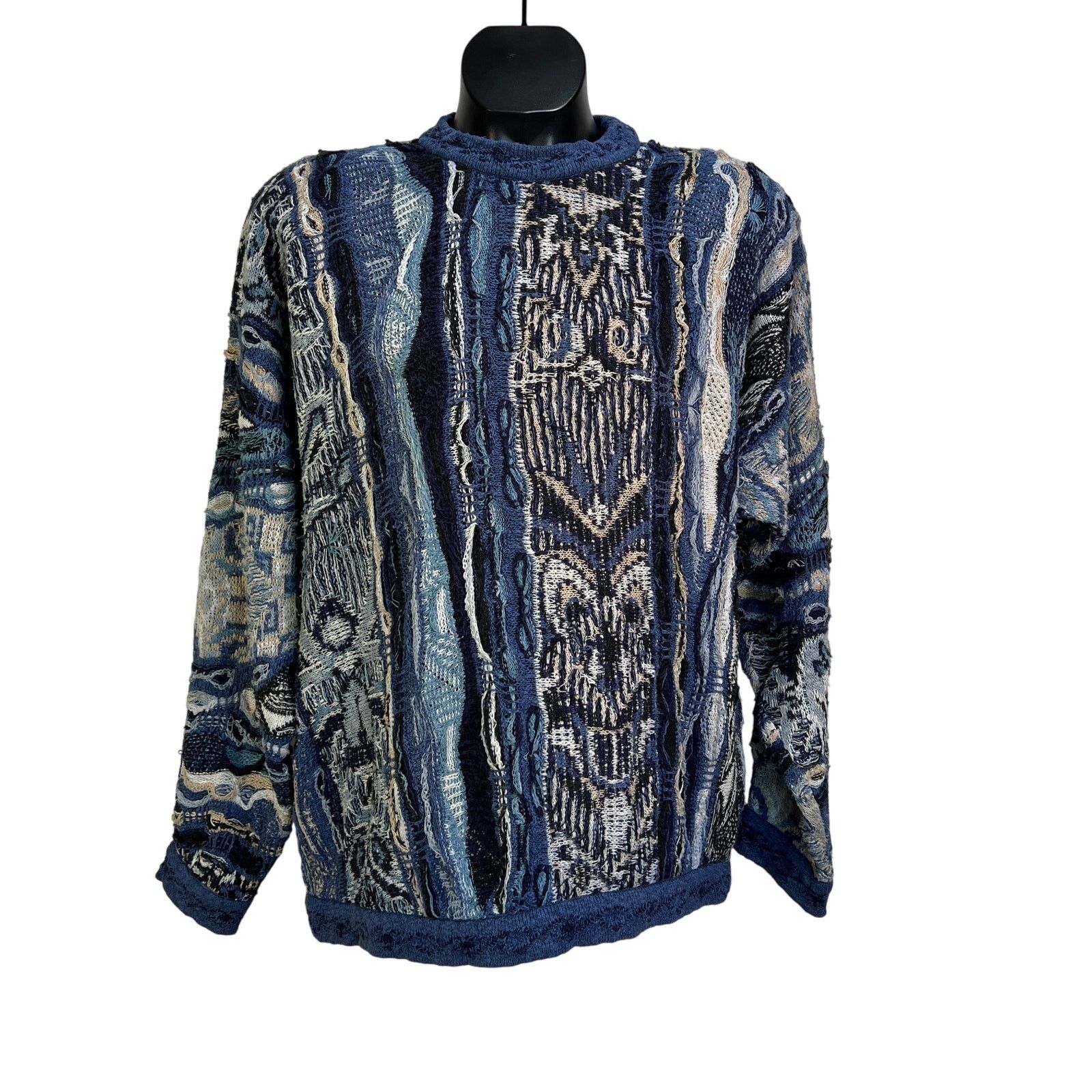 Coogi Coogi Classic Linen Pullover Crewneck Sweater Blue 3D Knit Size US M / EU 48-50 / 2 - 1 Thumbnail
