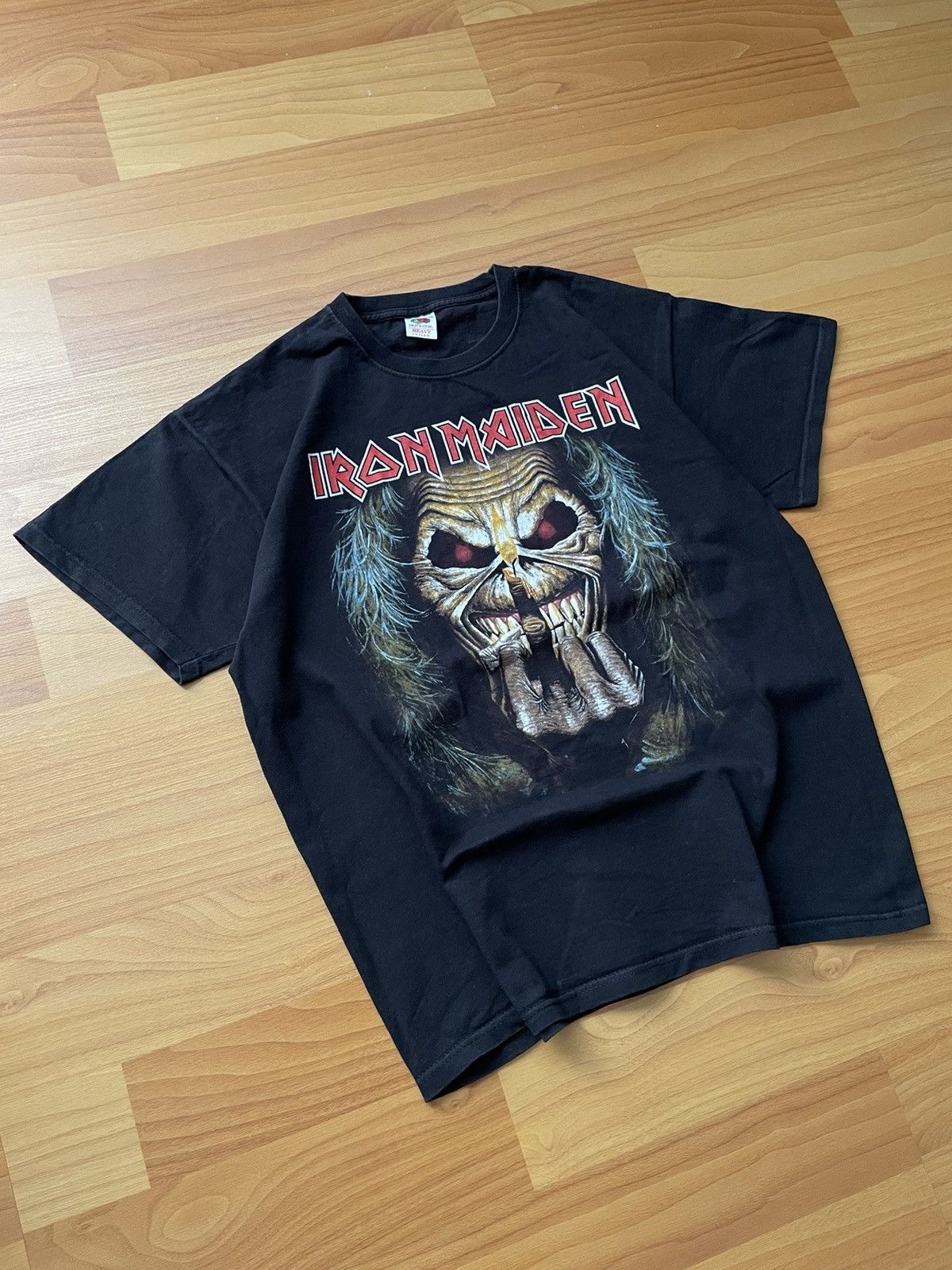 Band Tees × Iron Maiden × Vintage IRON MAIDEN Vintage Crazy T Shirt Eddie Candle Finger 2007 Size US XL / EU 56 / 4 - 5 Thumbnail