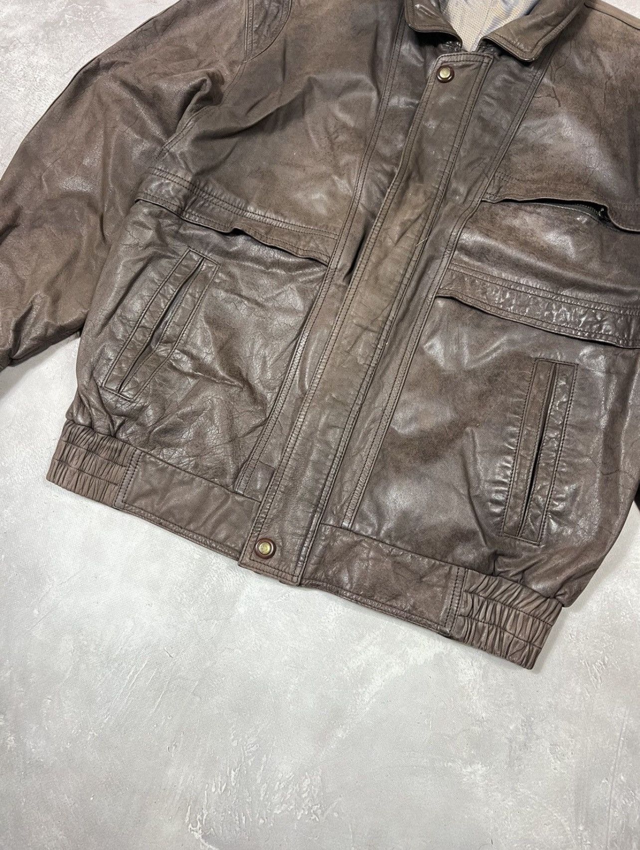 Vintage Vintage Biker Leather Y2k Bomber Jacket Size US M / EU 48-50 / 2 - 3 Thumbnail