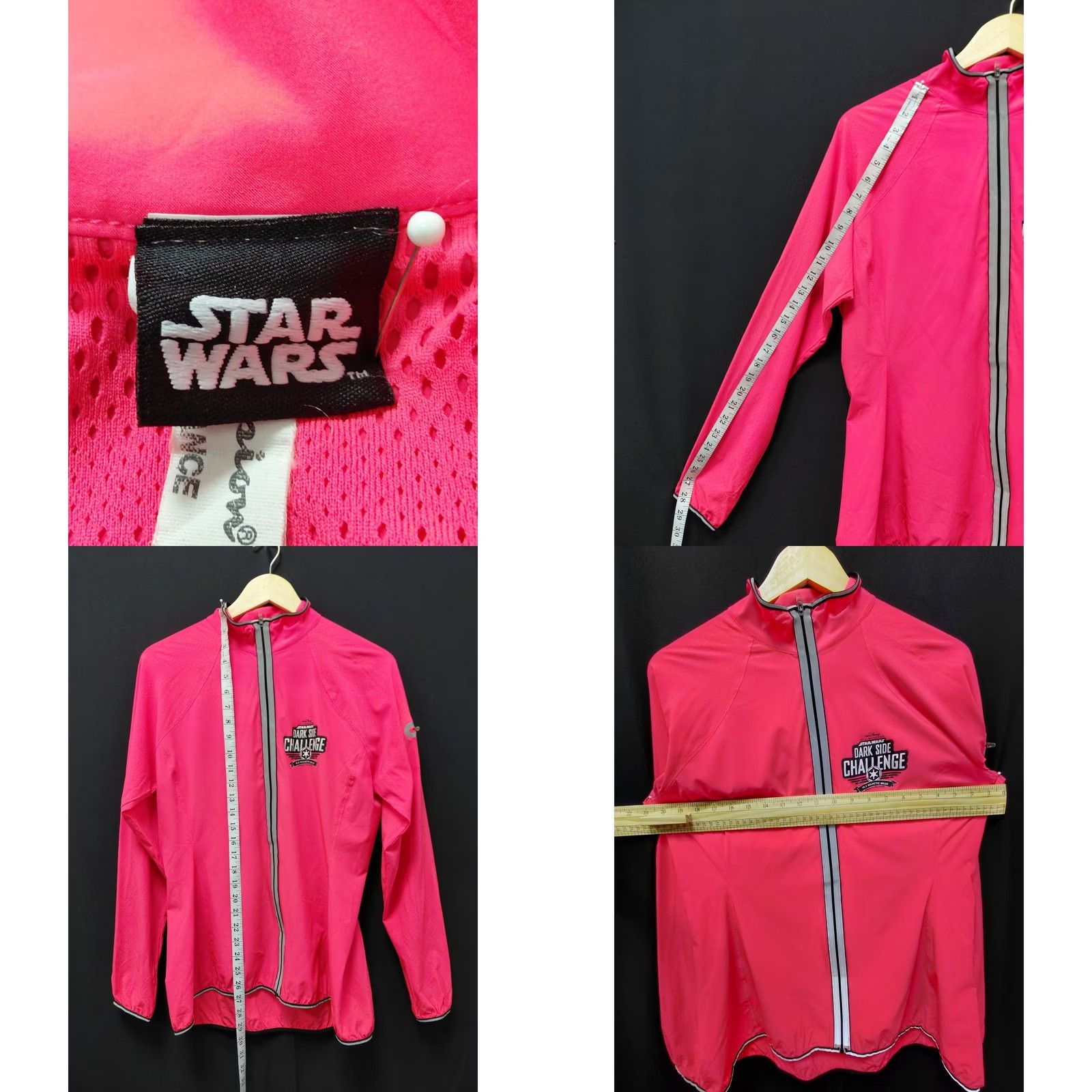 Star Wars VINTAGE Star Wars Dark Side Challenge Jacket 2016 RunDisney Champion Performance Unisex Adults XL Pink Lightweight Reflective Long Sleeve Zip Jacket Size US XL / EU 56 / 4 - 9 Thumbnail