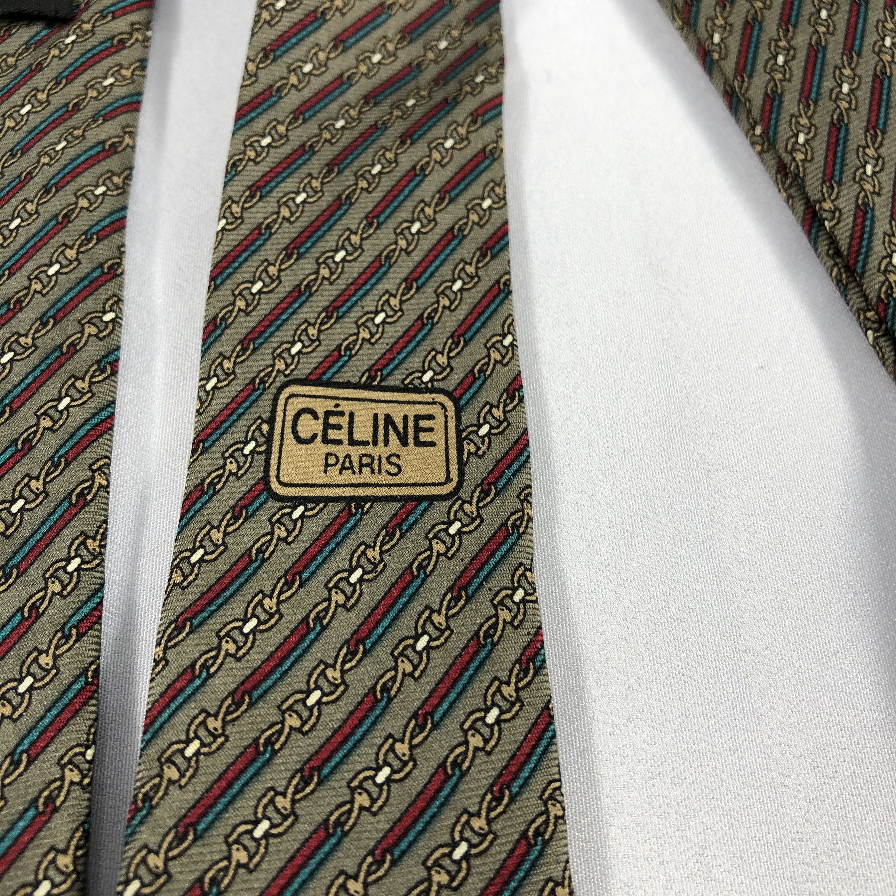 Vintage CeLIne Silk Neck Ties T53 Size ONE SIZE - 5 Thumbnail