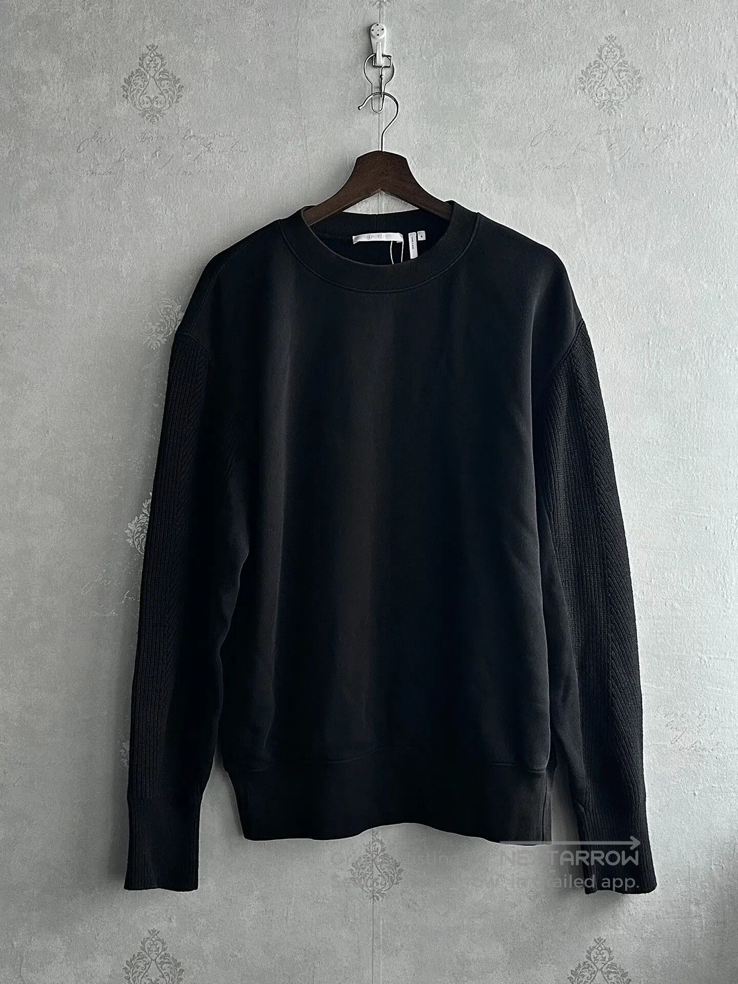 Helmut Lang HELMUT LANG Threaded spliced sleeve hoodie| Size US S / EU 44-46 / 1 - 1 Thumbnail