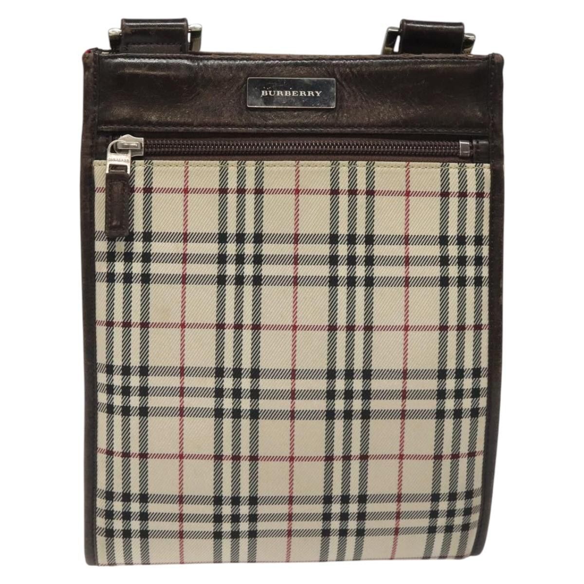 Burberry Nova Check Beige Canvas Shoulder Bag (Pre-Owned) Size ONE SIZE - 1 Thumbnail