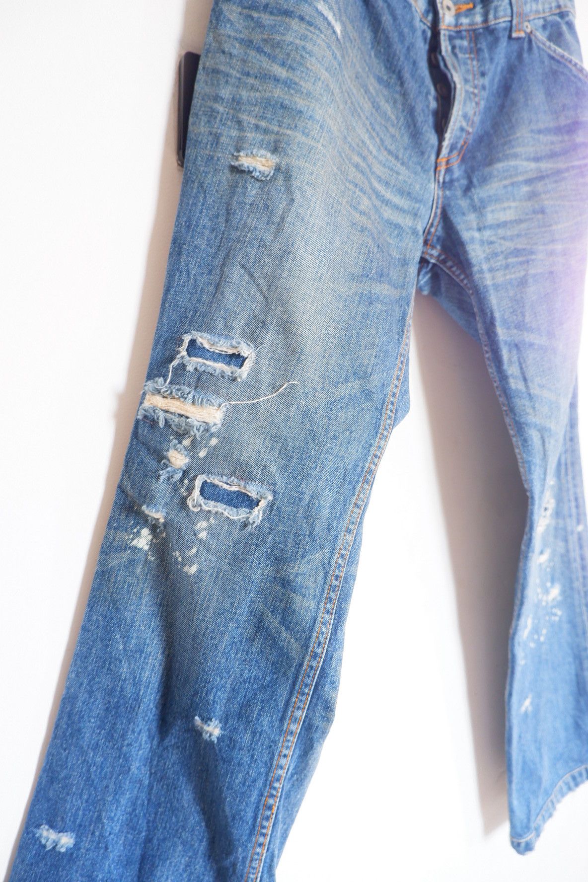 If Six Was Nine Vintage Joseph Homme Distressed Buckle Back Jeans Size US 34 / EU 50 - 6 Thumbnail