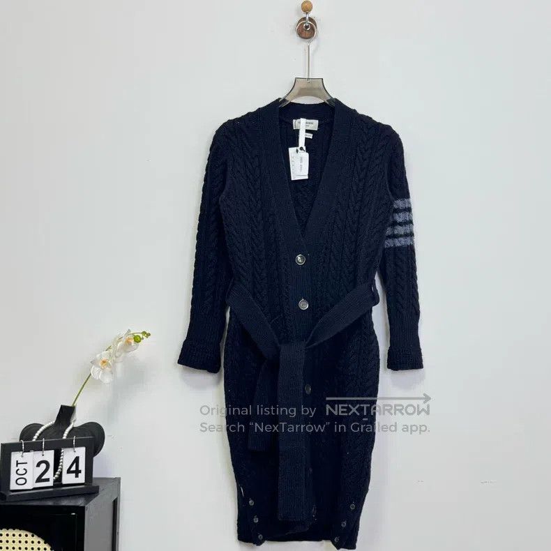 Thom Browne Thom Browne Long wool cardigan Size XS / US 0-2 / IT 36-38 - 1 Thumbnail
