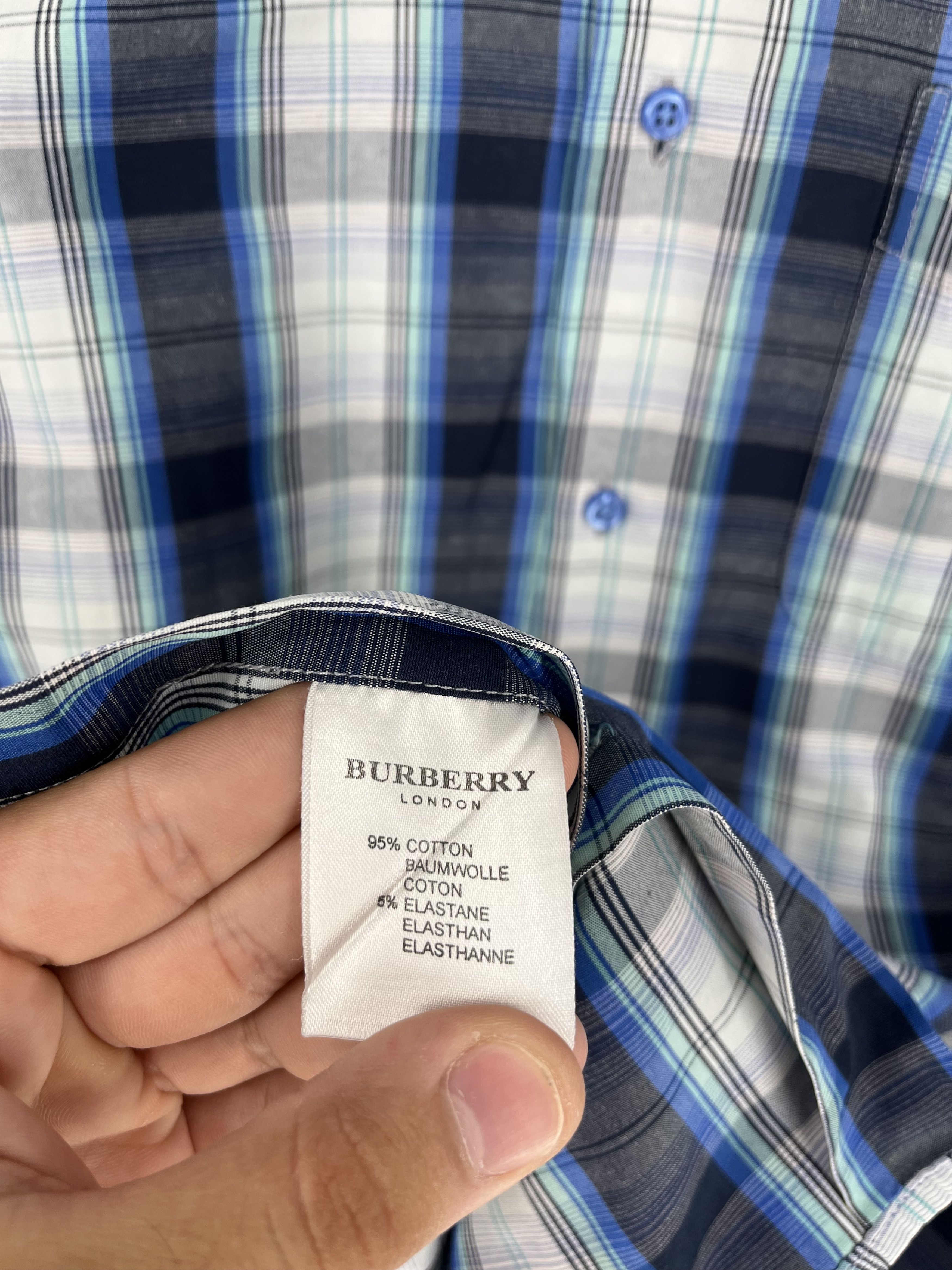 Burberry Burberry London Shirt Long Sleeve Vintage Rare Log Size US S / EU 44-46 / 1 - 8 Thumbnail