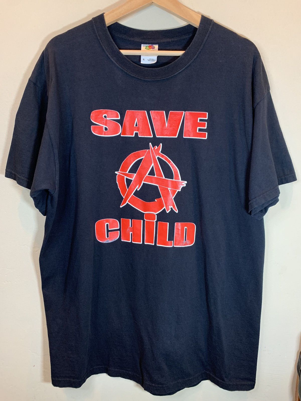 Vintage RARE* Vintage 90’s Save A Child Fuck A Priest! Anarchy Shirt Size US XL / EU 56 / 4 - 2 Thumbnail