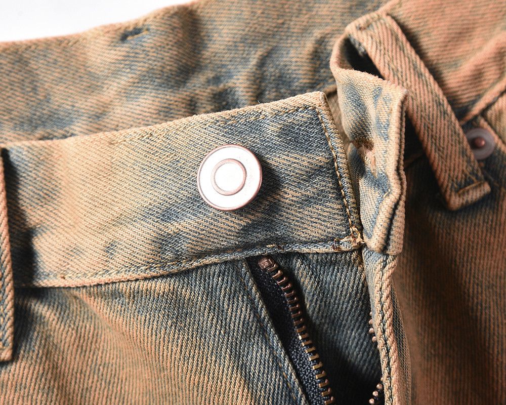 Vintage Yellow Mud straight Cut Jeans Size US 30 / EU 46 - 5 Thumbnail