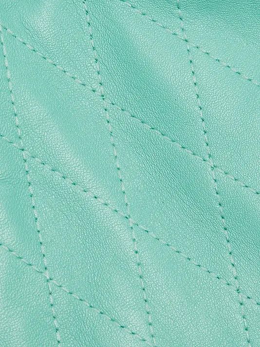Balmain o1s1wg110725 Leather Halter Bustier Top in Mint Green Size S / US 4 / IT 40 - 7 Thumbnail