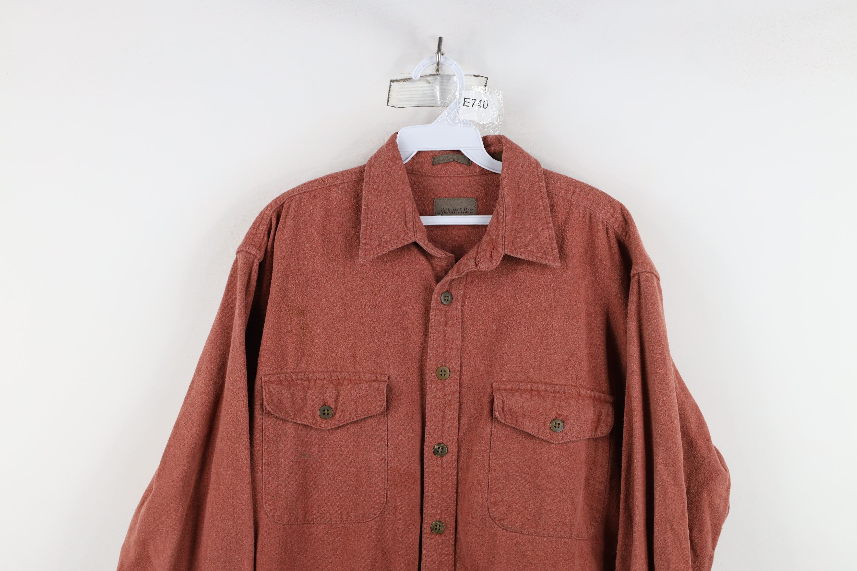 Vintage Vintage 90s Streetwear Stonewash Chamois Cloth Button Shirt Size US M / EU 48-50 / 2 - 2 Thumbnail