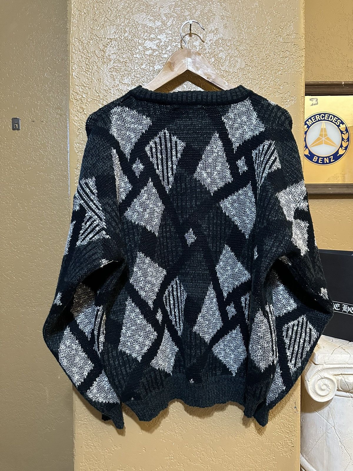 Point Zero × Vintage Vintage 90s Coogi Style Knit Sweater Large Grunge Size US L / EU 52-54 / 3 - 3 Thumbnail