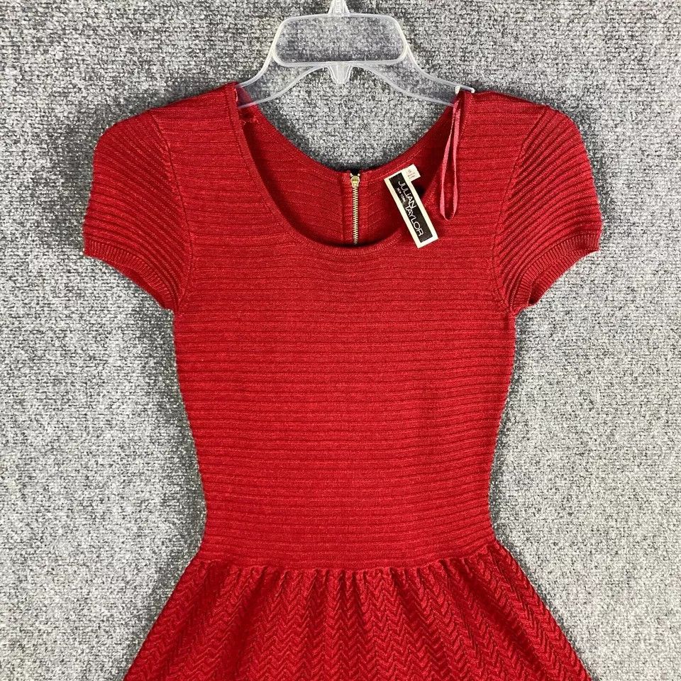 Other Julian Taylor Dress Women's Small A-Line Red Acrylic S Size S / US 4 / IT 40 - 2 Thumbnail