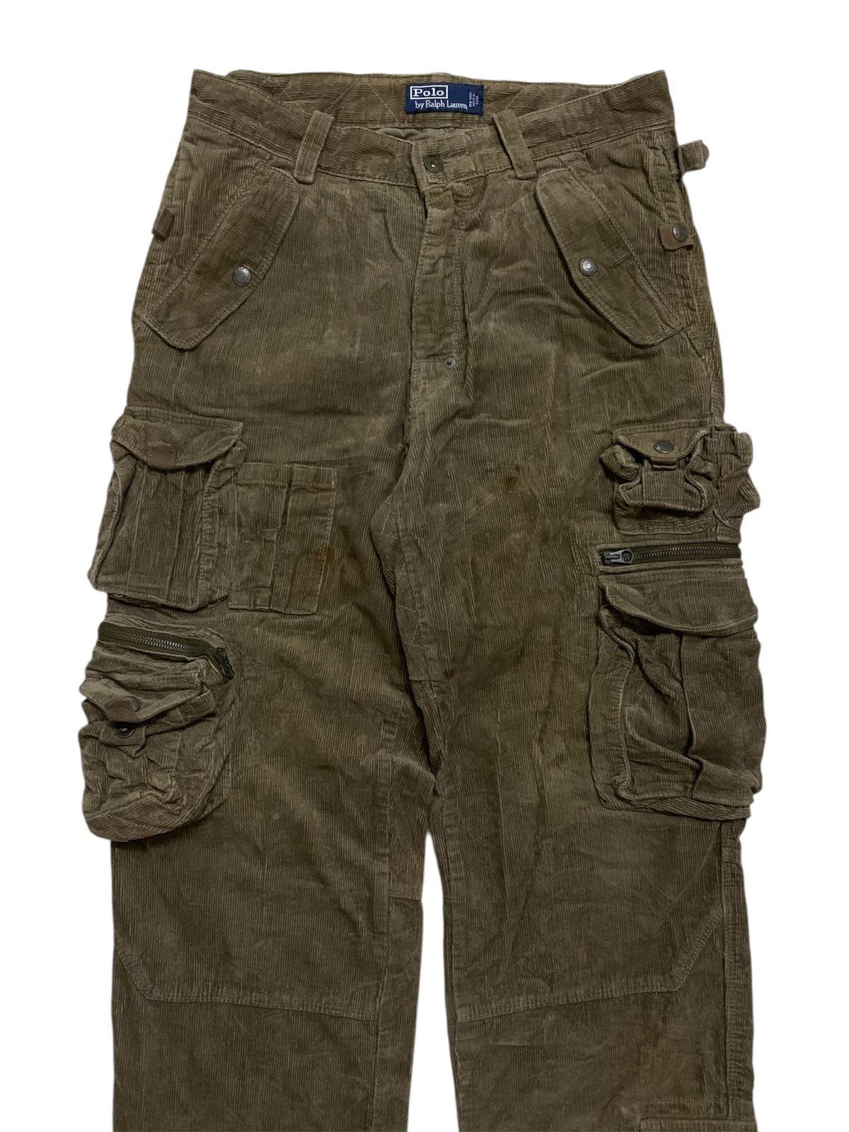 Polo Ralph Lauren 💥Vtg Polo Ralph Lauren Corduroy Tactical Cargo Pant Size US 31 - 4 Thumbnail