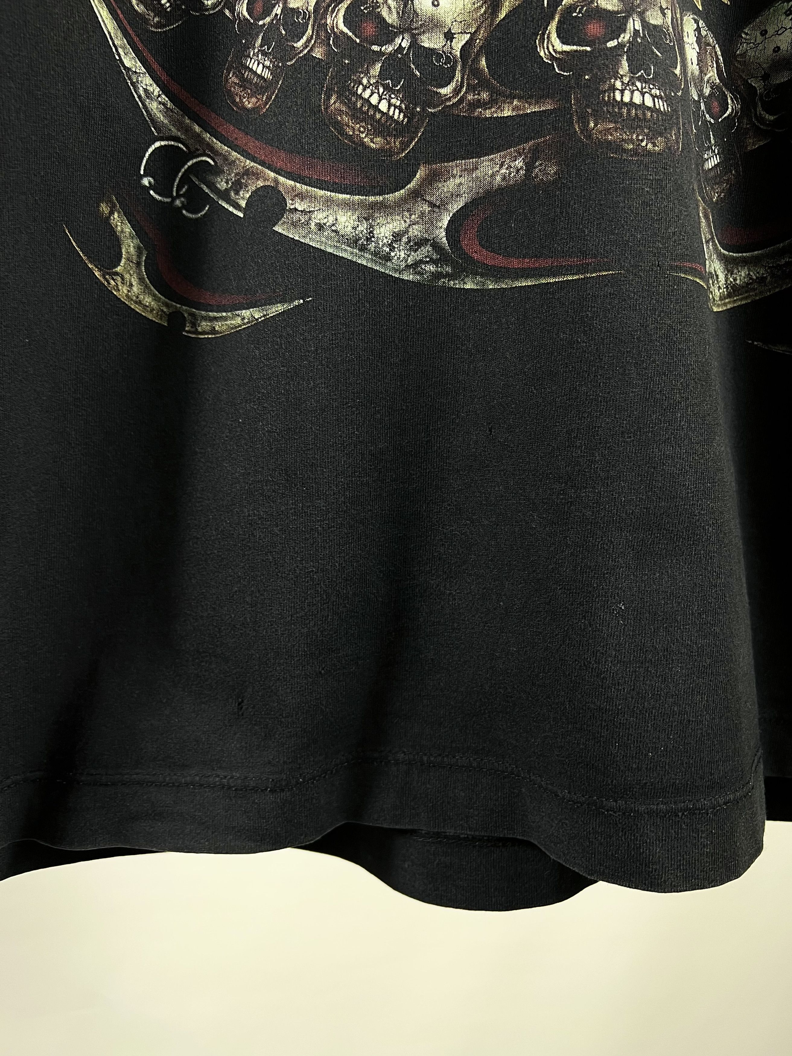 Affliction Y2K Vintage WILD Skull Roses Faded Skeleton T-Shirt Size US L / EU 52-54 / 3 - 6 Thumbnail