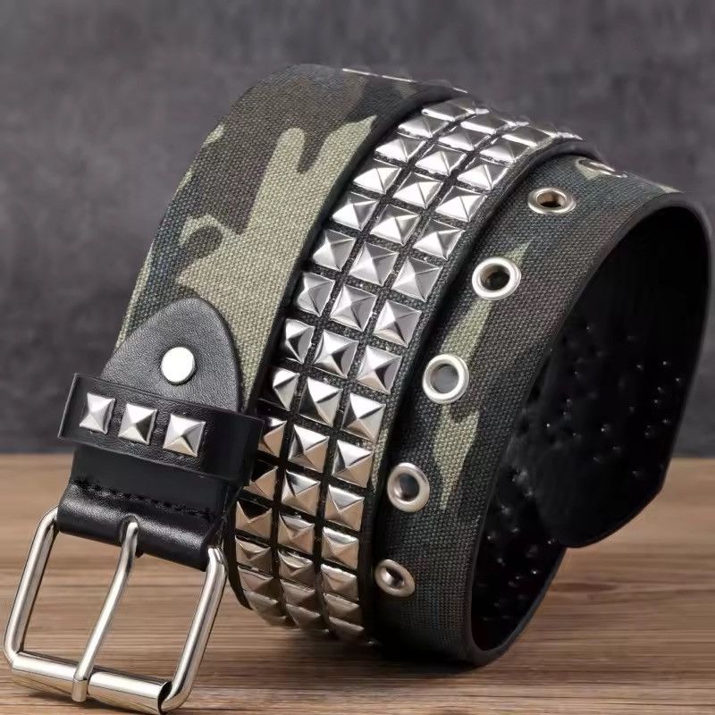 Japanese Brand 120 cm Camo Studded Belt Size ONE SIZE - 2 Thumbnail
