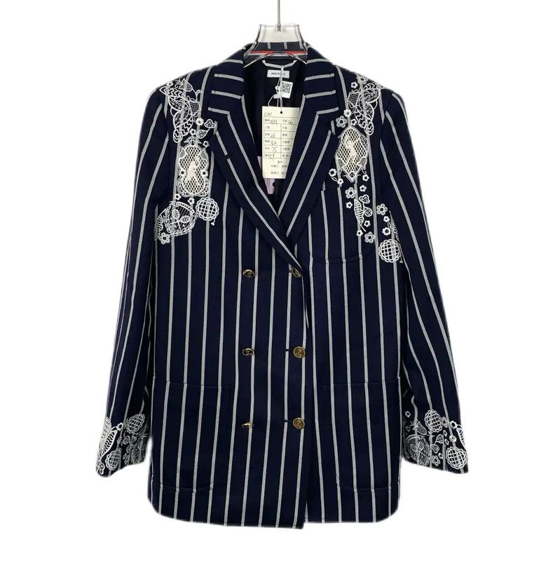 Thom Browne Women's Navy Wool Jacket 0089