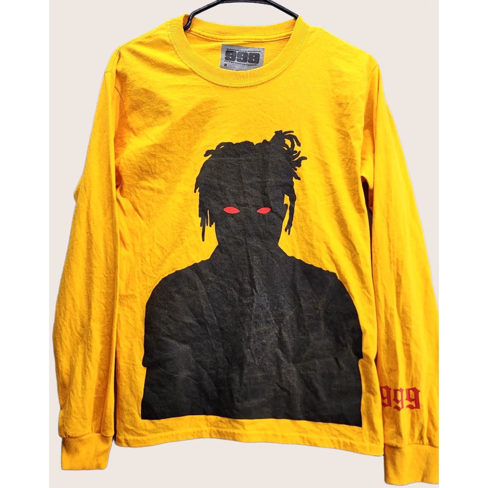 Vintage 999 Shirt Mens Long Sleeve Yellow Red Eye Juice WRLD World Small Size US S / EU 44-46 / 1 - 1 Thumbnail